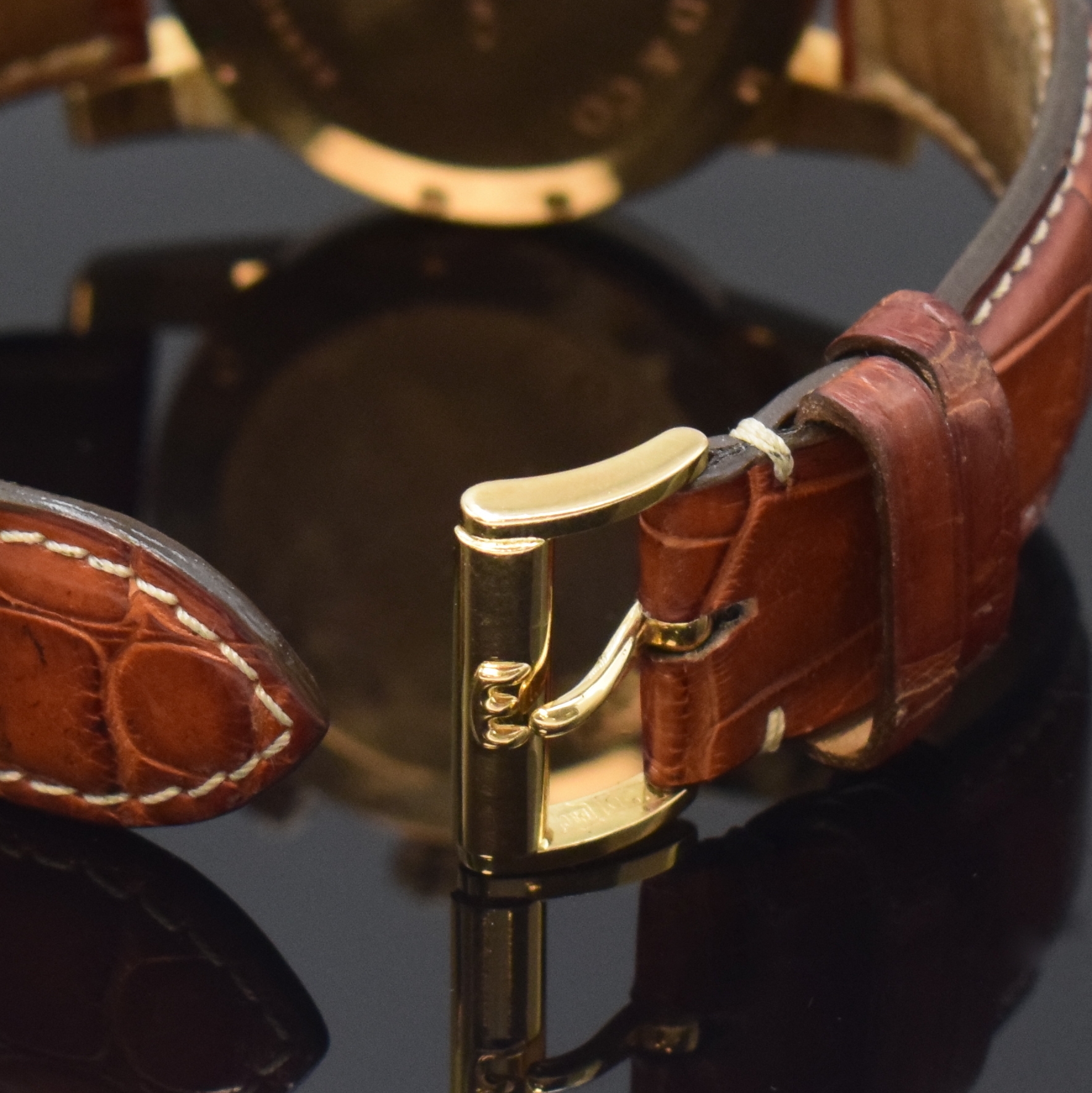 Detail b: EBERHARD & Co. Armbandchronograph Chrono 4 in Roségold 750/000 Referenz 30058, Automatik, Schweiz um 2010, orig. Lederband m. orig. RG Dornschl. in ...