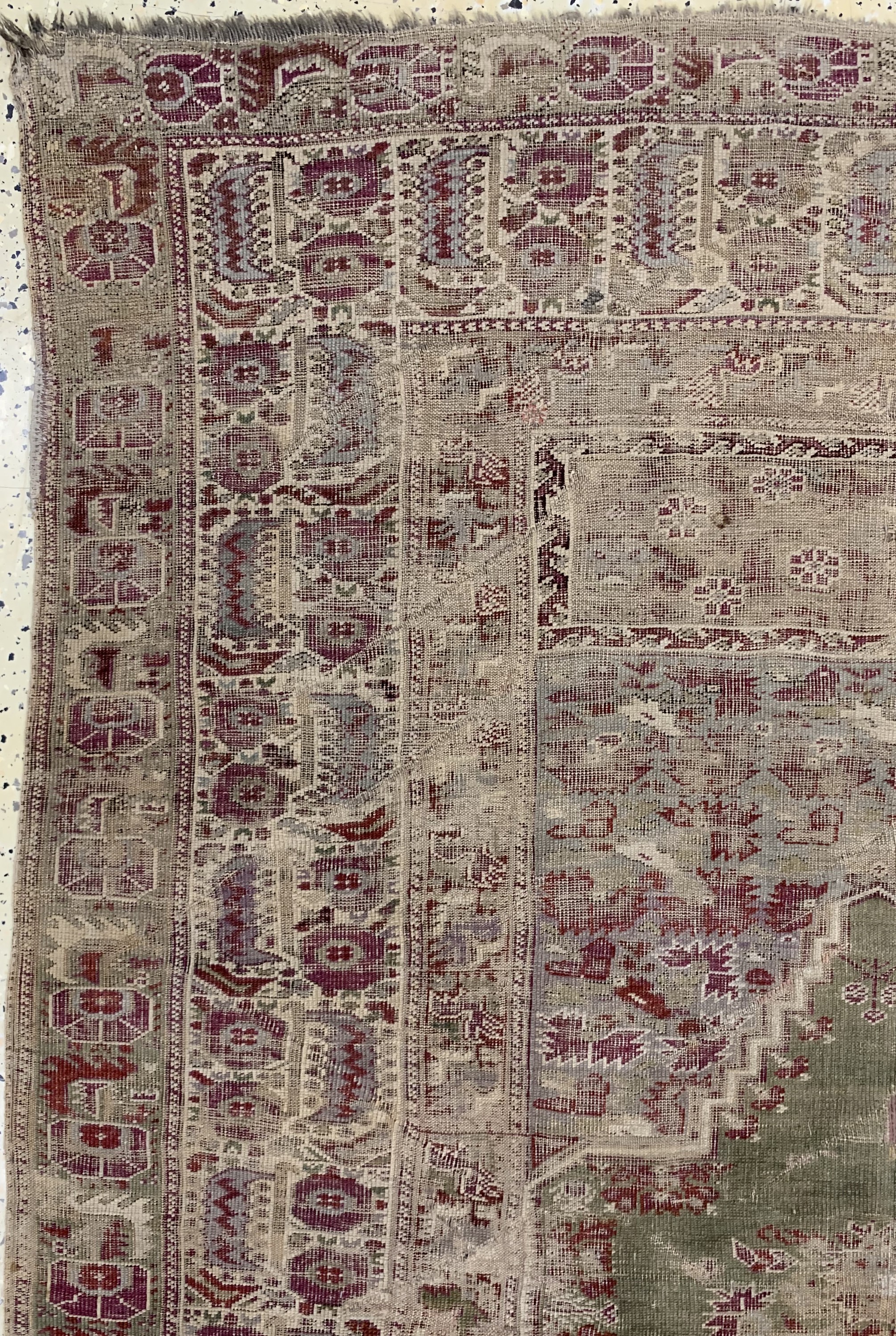 Detail c: Antiker Giordes, Türkei, 19.Jhd, Wolle auf Baumwolle, ca. 190 x 140 cm, EHZ: 4