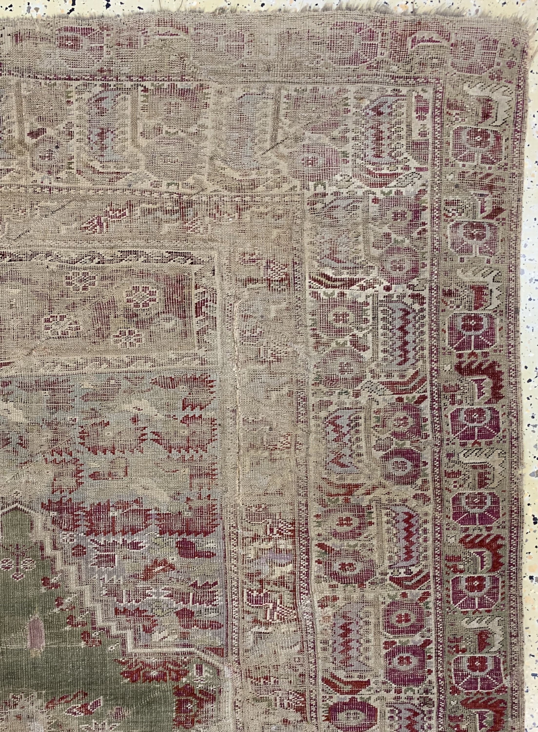Detail d: Antiker Giordes, Türkei, 19.Jhd, Wolle auf Baumwolle, ca. 190 x 140 cm, EHZ: 4