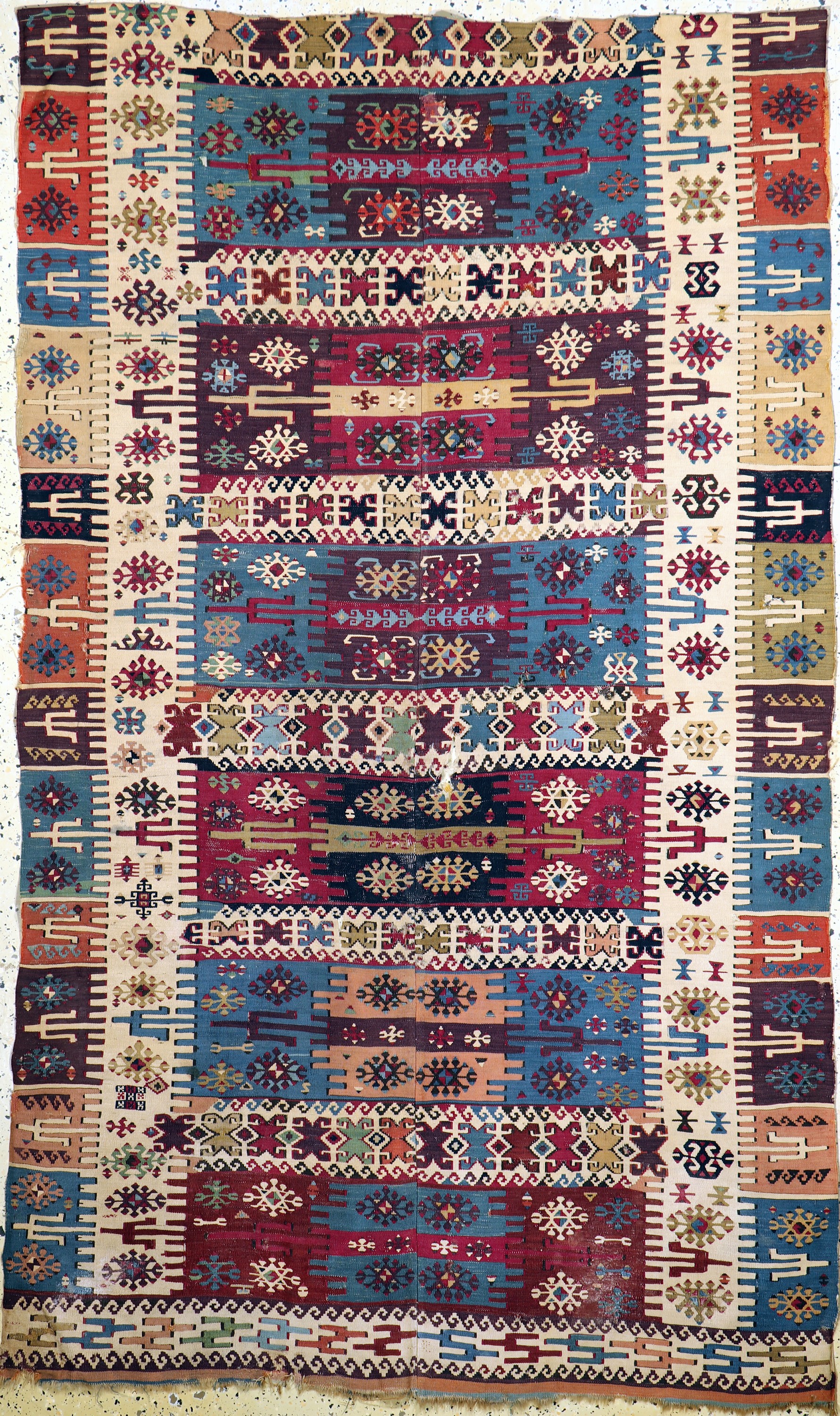 Konya Kelim Fragment, Türkei, 19.Jhd, Wolleauf Wolle, ca. 225 x 135 cm, EHZ: 3
