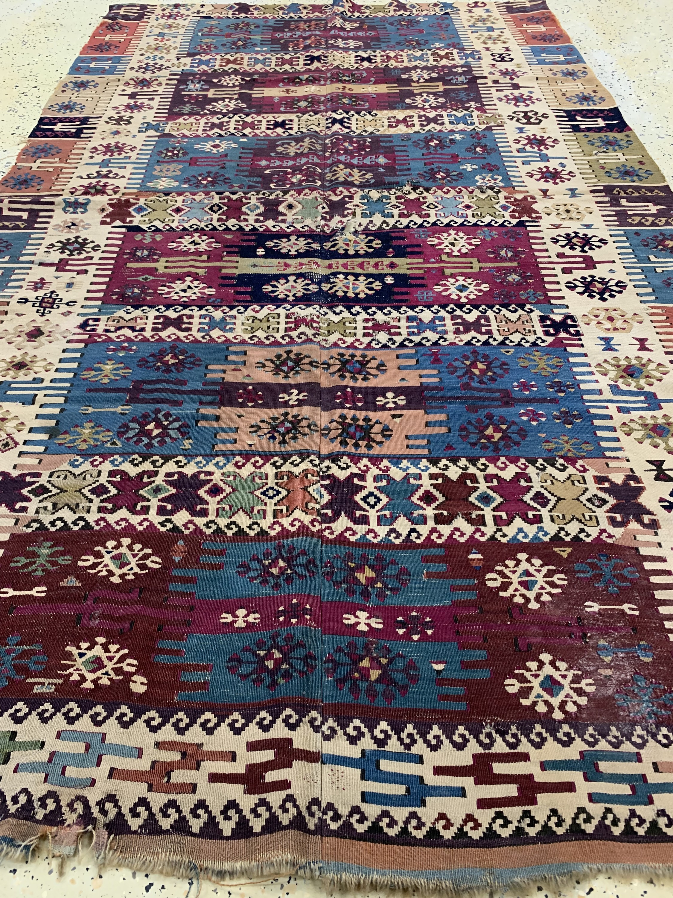 Detail f: Konya Kelim Fragment, Türkei, 19.Jhd, Wolleauf Wolle, ca. 225 x 135 cm, EHZ: 3