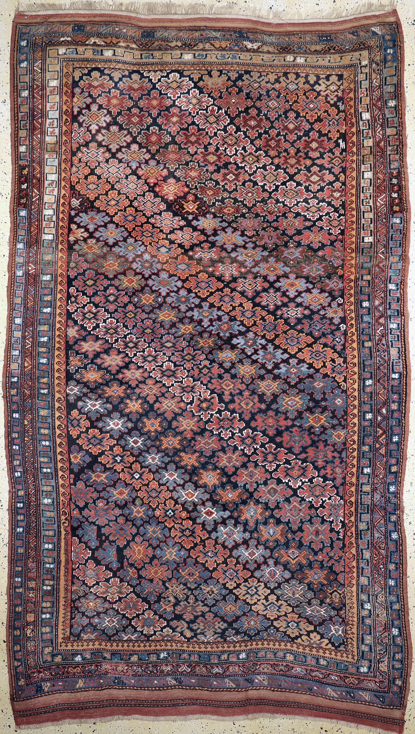 Kurdischer Dorfteppich, Persien, um 1900, Wolle auf Baumwolle, ca. 305 x 175 cm, EHZ: 2-3