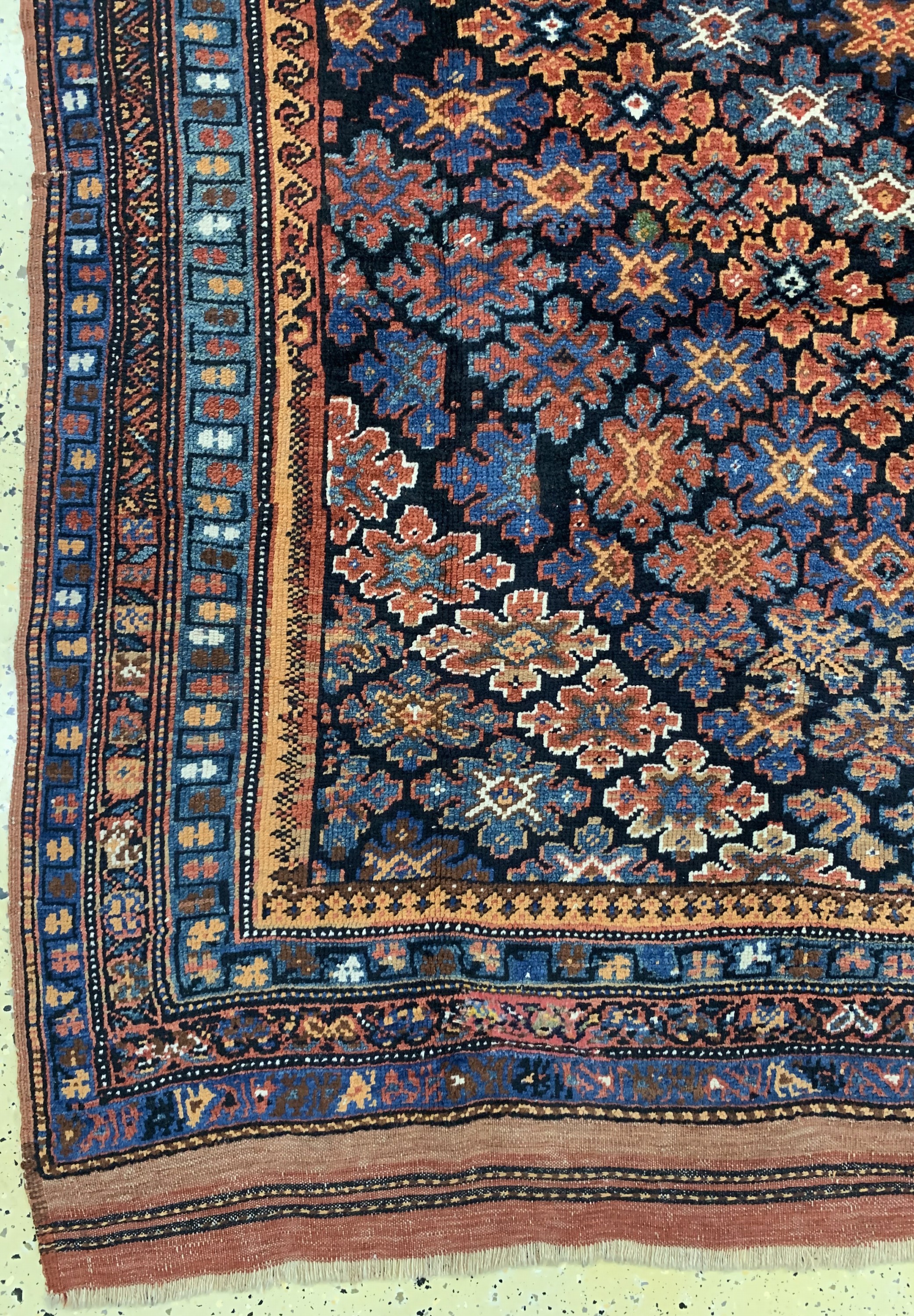 Detail b: Kurdischer Dorfteppich, Persien, um 1900, Wolle auf Baumwolle, ca. 305 x 175 cm, EHZ: 2-3