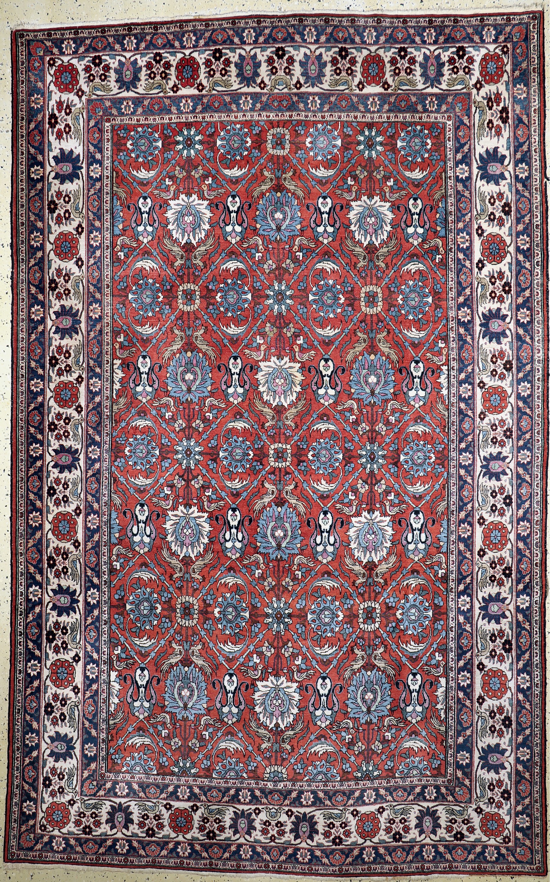 Weramin alt, Persien, Mitte 20.Jhd, Wolle auf Baumwolle, ca. 325 x 202 cm, EHZ: 2-3