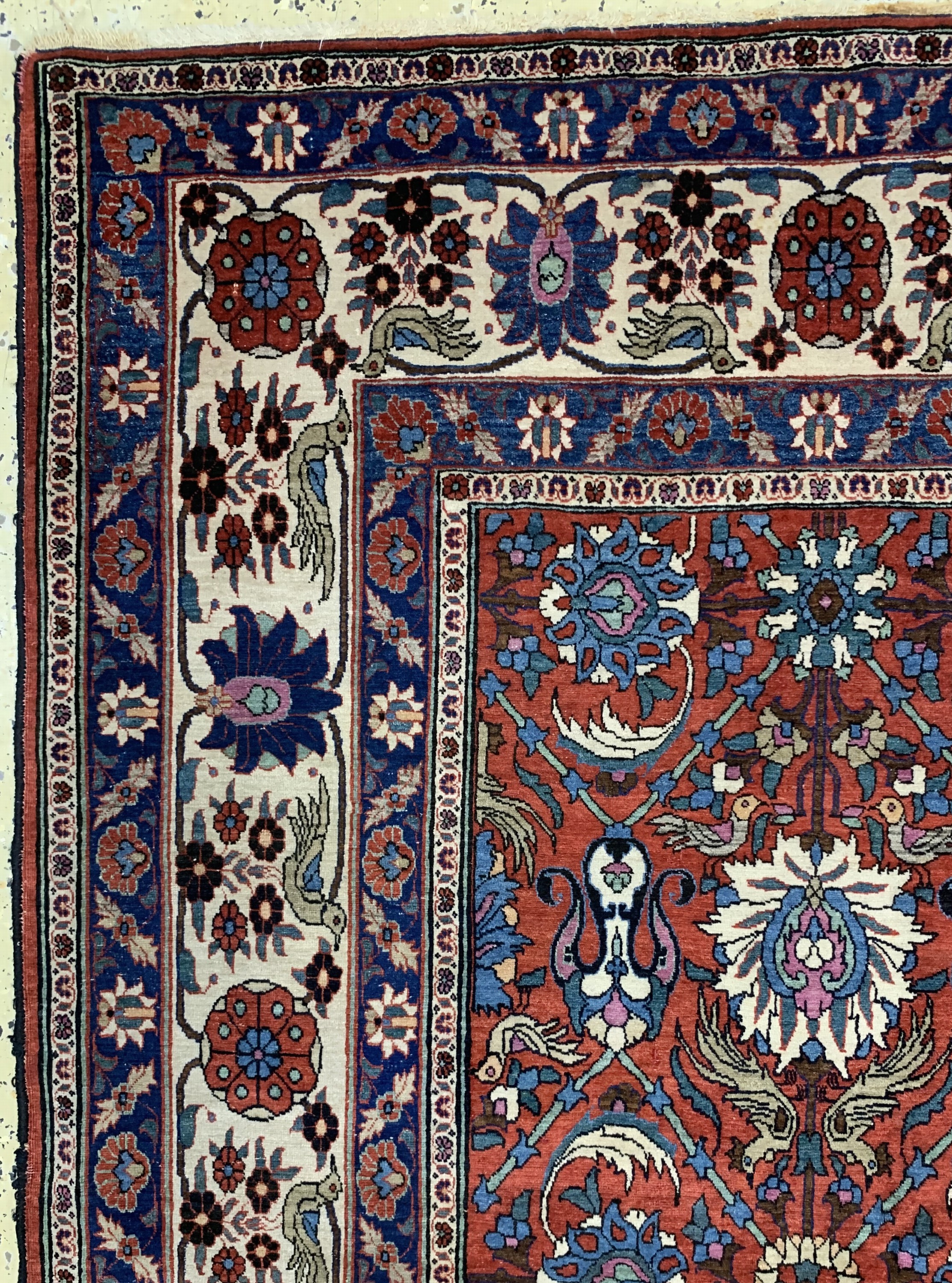 Detail d: Weramin alt, Persien, Mitte 20.Jhd, Wolle auf Baumwolle, ca. 325 x 202 cm, EHZ: 2-3