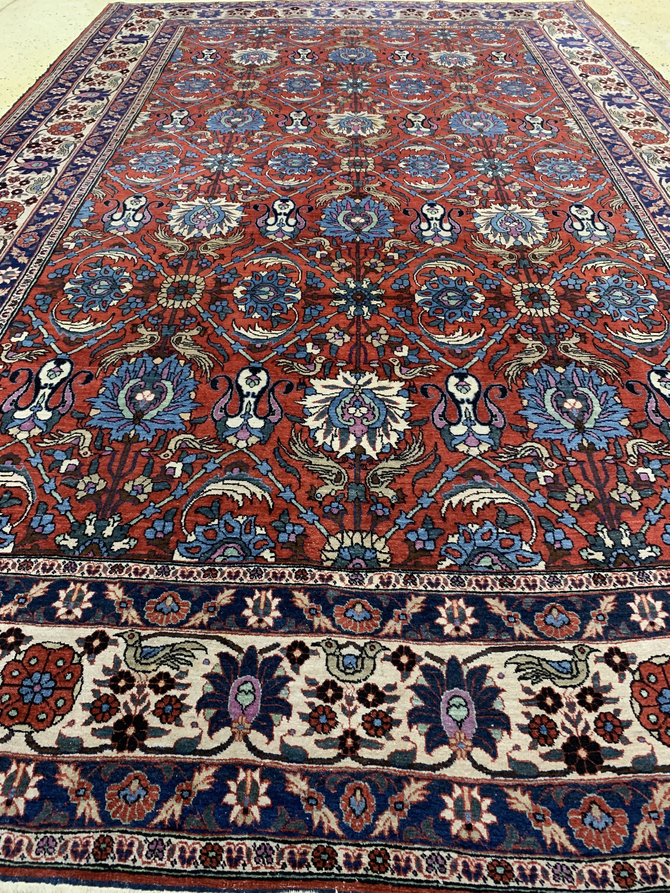 Detail f: Weramin alt, Persien, Mitte 20.Jhd, Wolle auf Baumwolle, ca. 325 x 202 cm, EHZ: 2-3