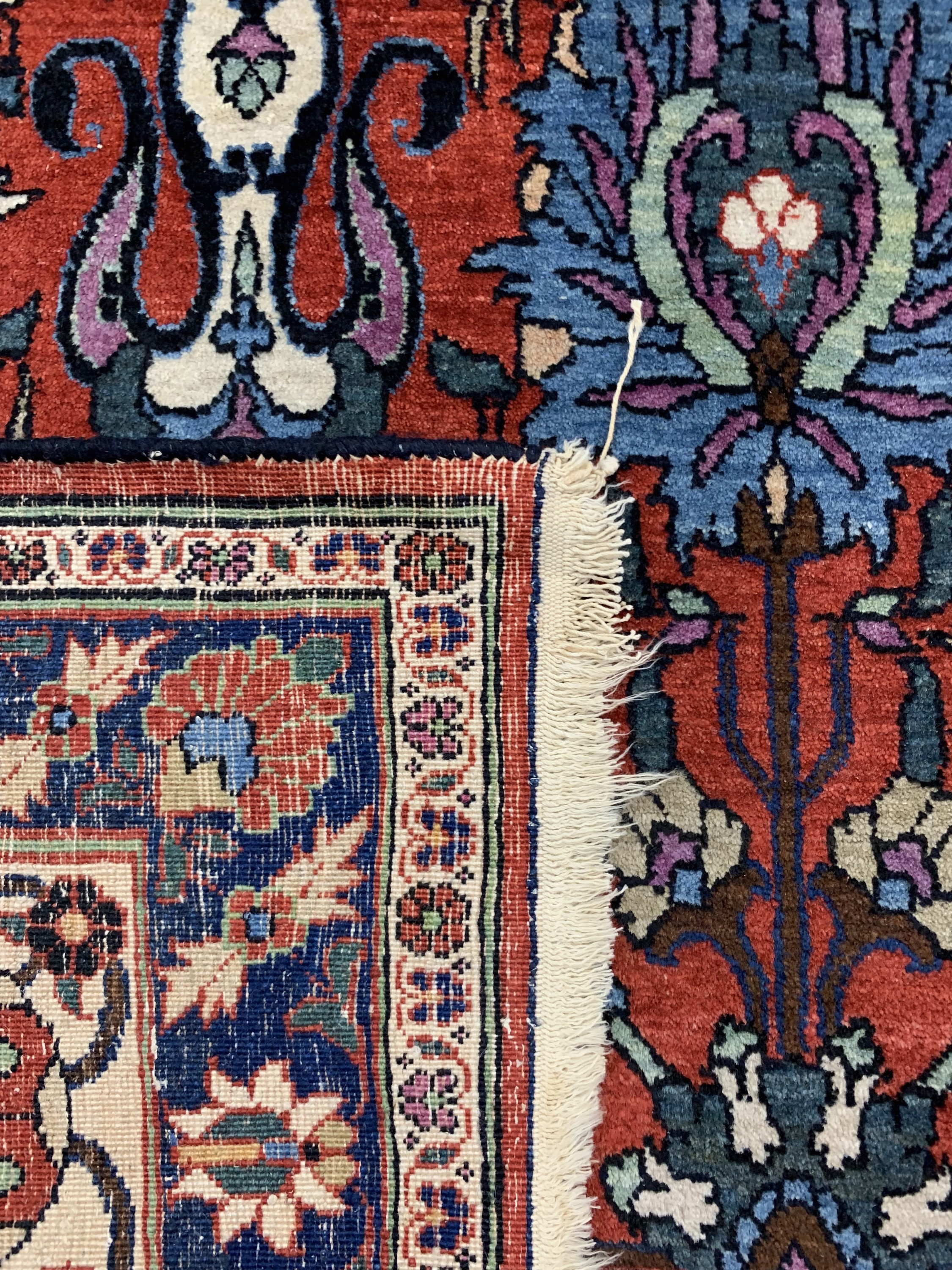 Detail g: Weramin alt, Persien, Mitte 20.Jhd, Wolle auf Baumwolle, ca. 325 x 202 cm, EHZ: 2-3