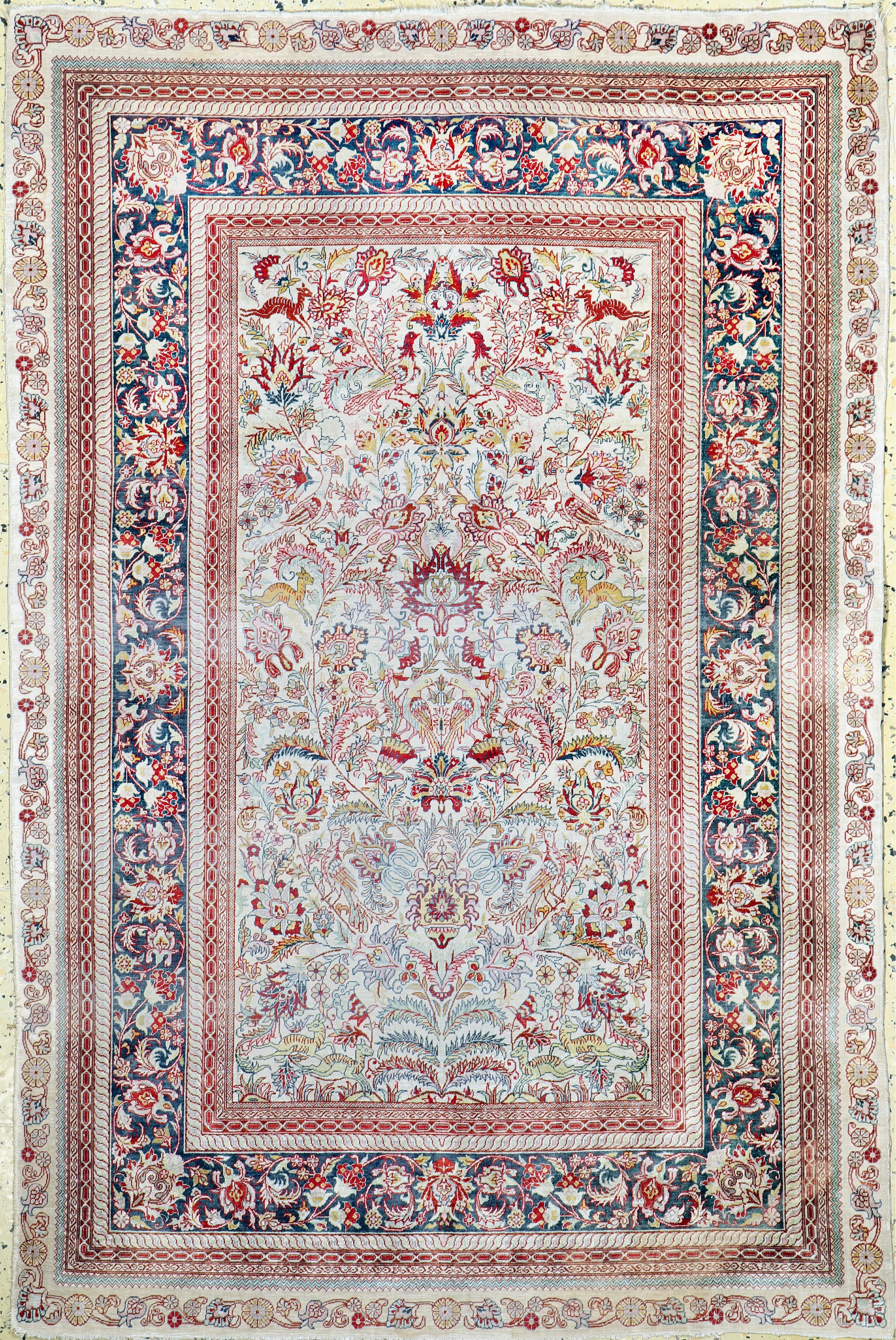 Hereke Seide fein, China, Ende 20.Jhd, reine Naturseide, ca. 153 x 103 cm, ca. 1,0 Mio. Kn/qm, EHZ: 3