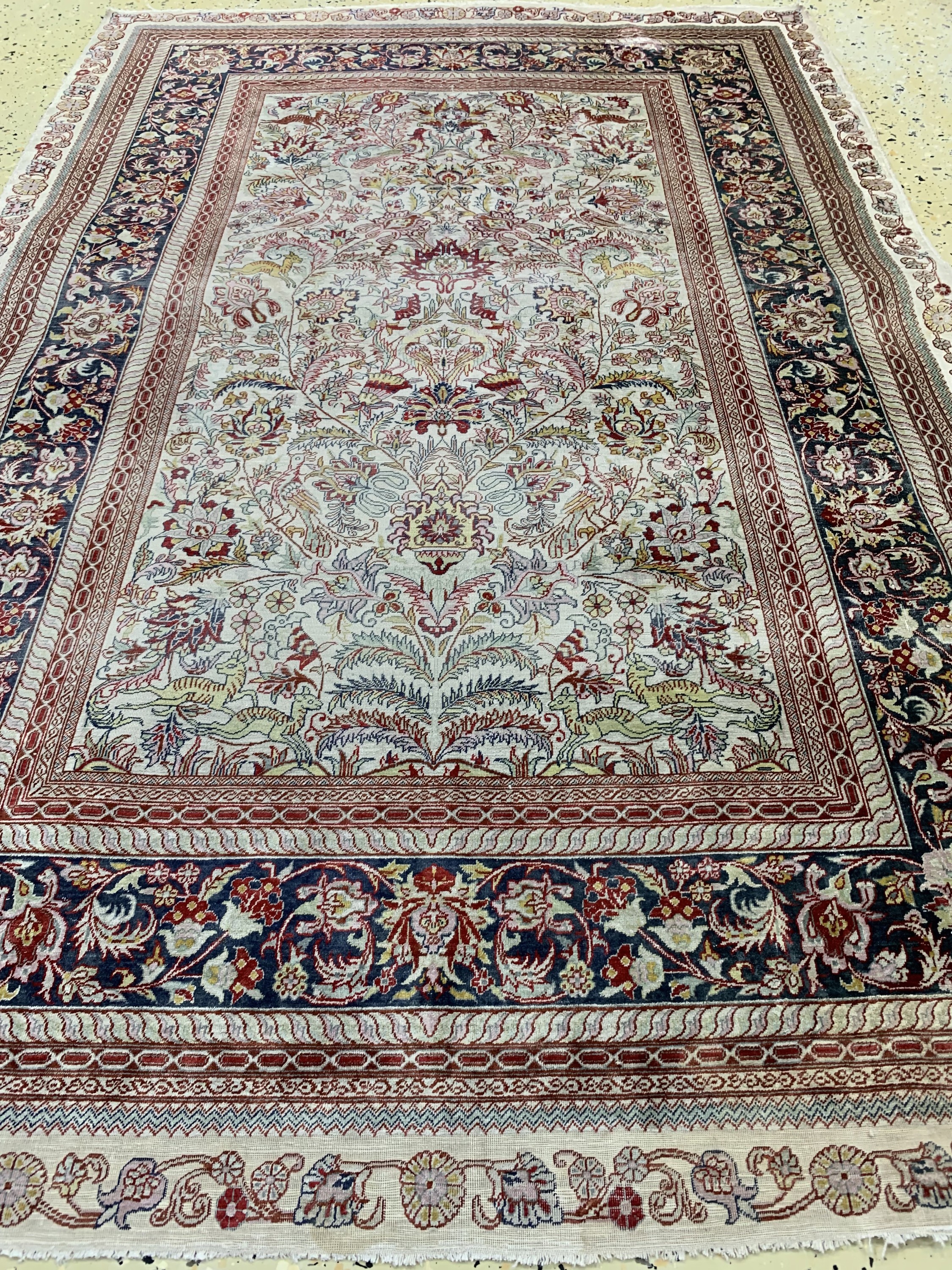 Detail c: Hereke Seide fein, China, Ende 20.Jhd, reine Naturseide, ca. 153 x 103 cm, ca. 1,0 Mio. Kn/qm, EHZ: 3