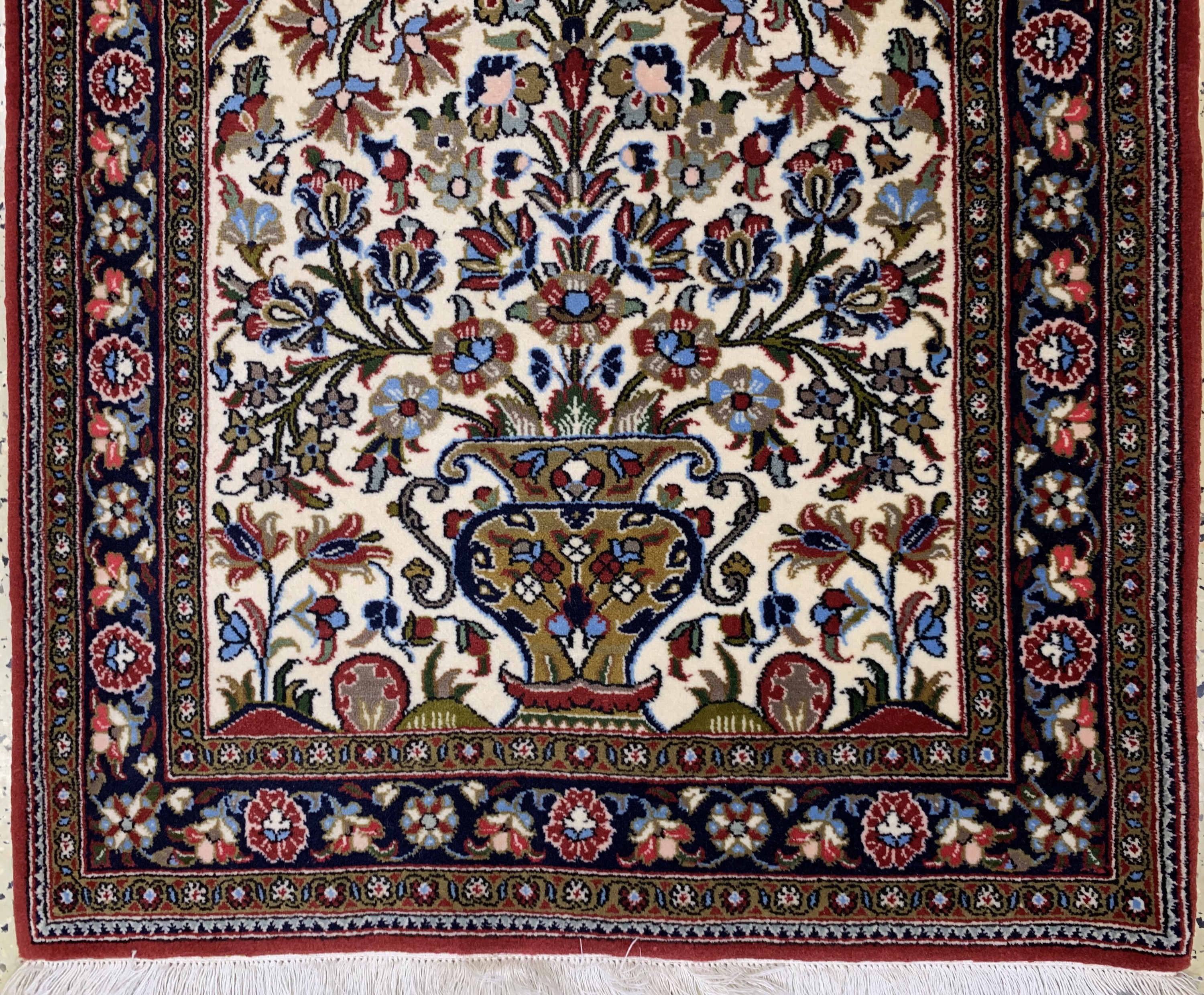 Detail b: Ghom Kork, Persien, ca. 30 Jahre, Korkwolleauf Baumwolle, ca. 130 x 82 cm, EHZ: 1-2