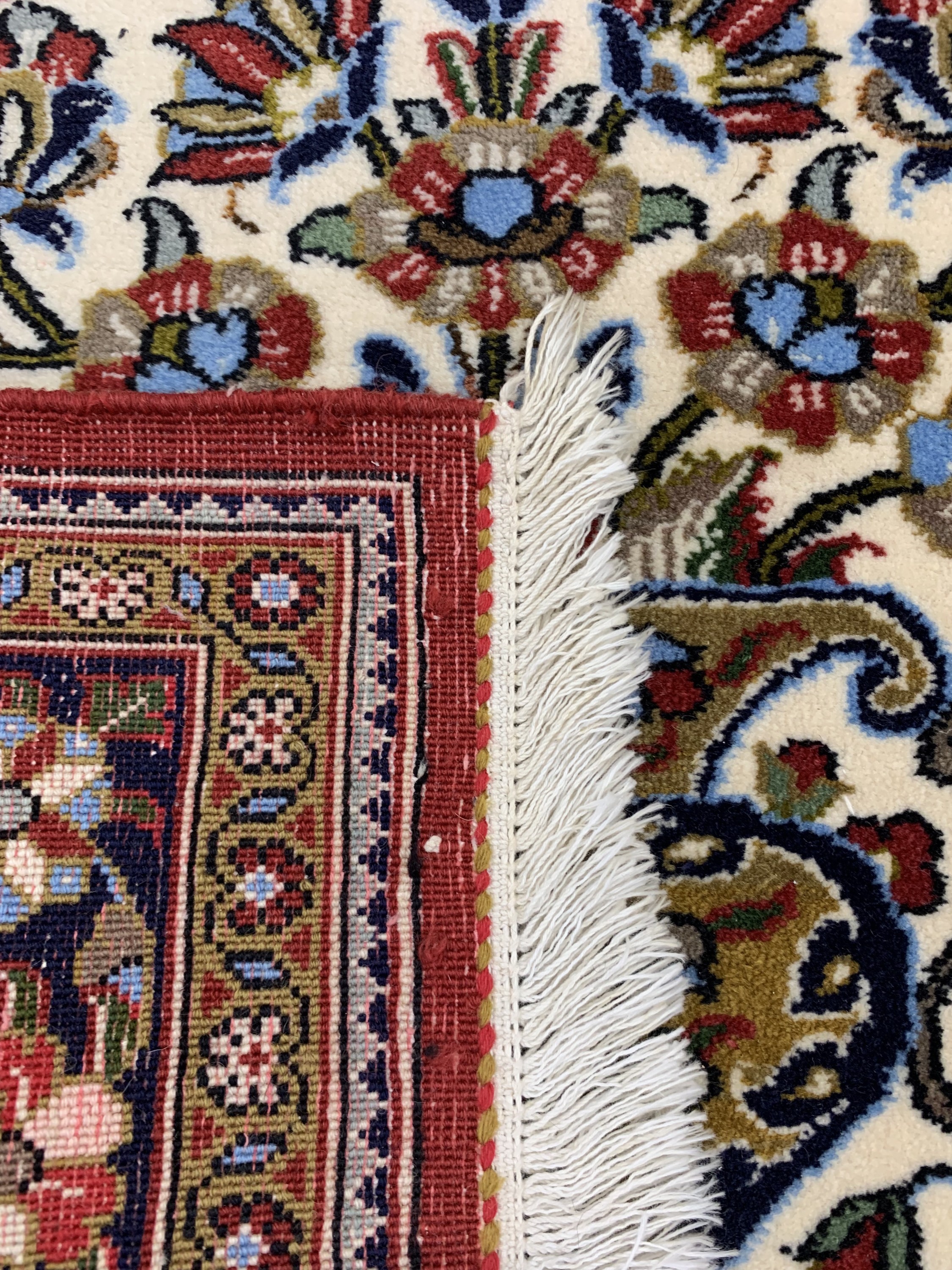 Detail d: Ghom Kork, Persien, ca. 30 Jahre, Korkwolleauf Baumwolle, ca. 130 x 82 cm, EHZ: 1-2