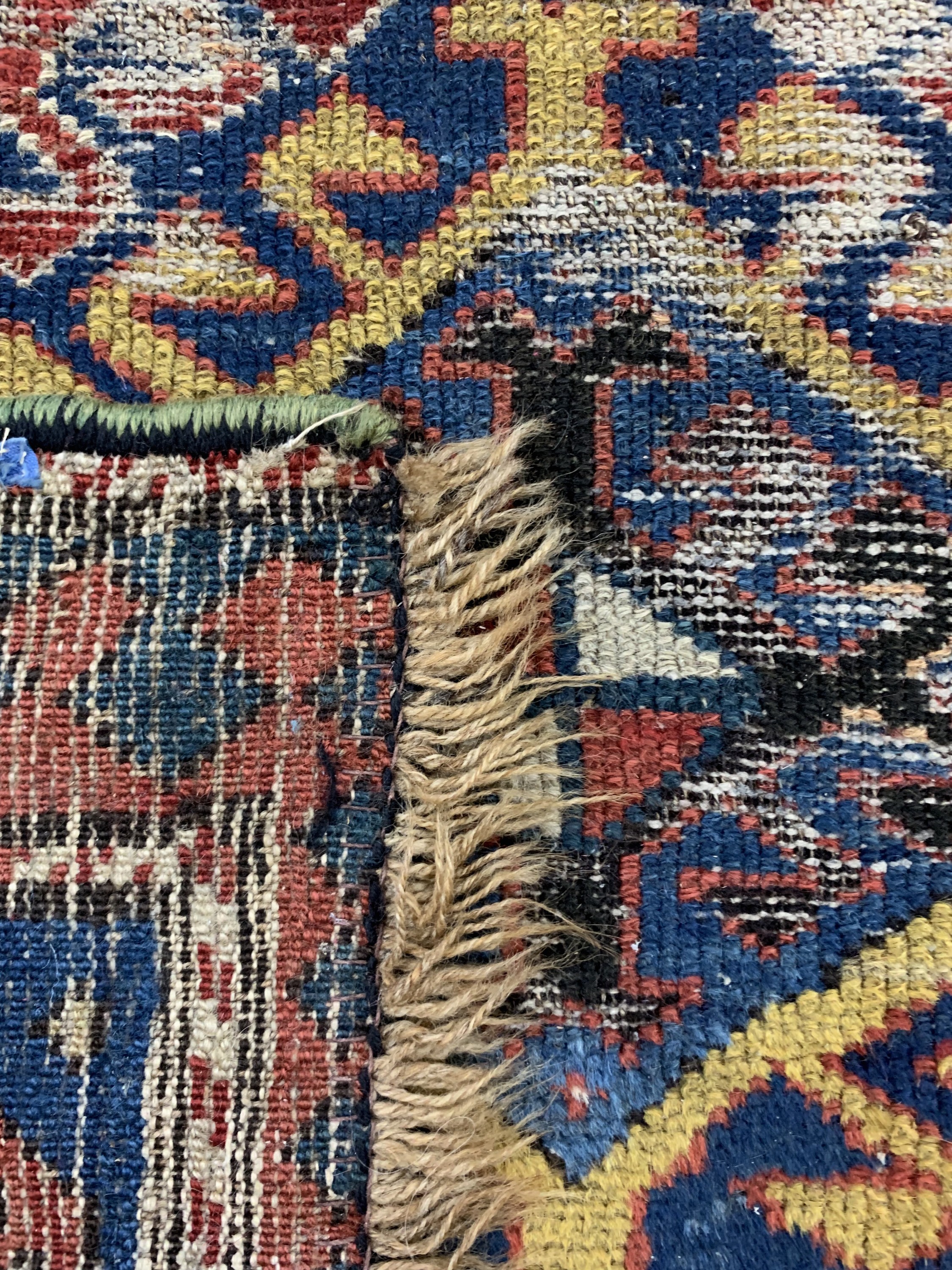 Detail e: Antiker Kazak, Kaukasus, 19.Jhd, Wolle auf Wolle, ca. 270 x 95 cm, EHZ: 4