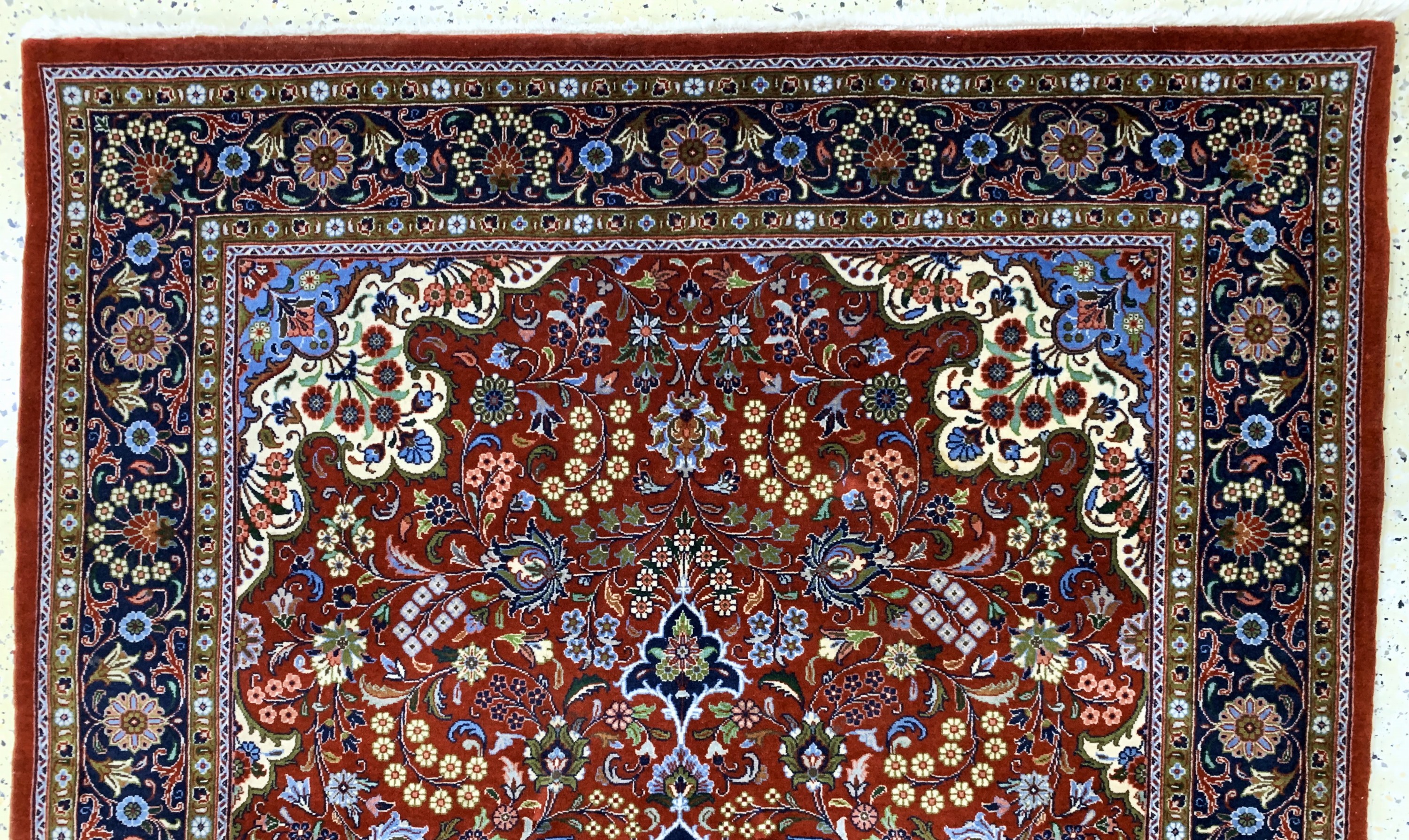 Detail a: Ghom Kork fein, Persien, ca. 30 Jahre, Korkwolle auf Baumwolle, ca. 225 x 140 cm, EHZ: 2, (minimal restauriert)