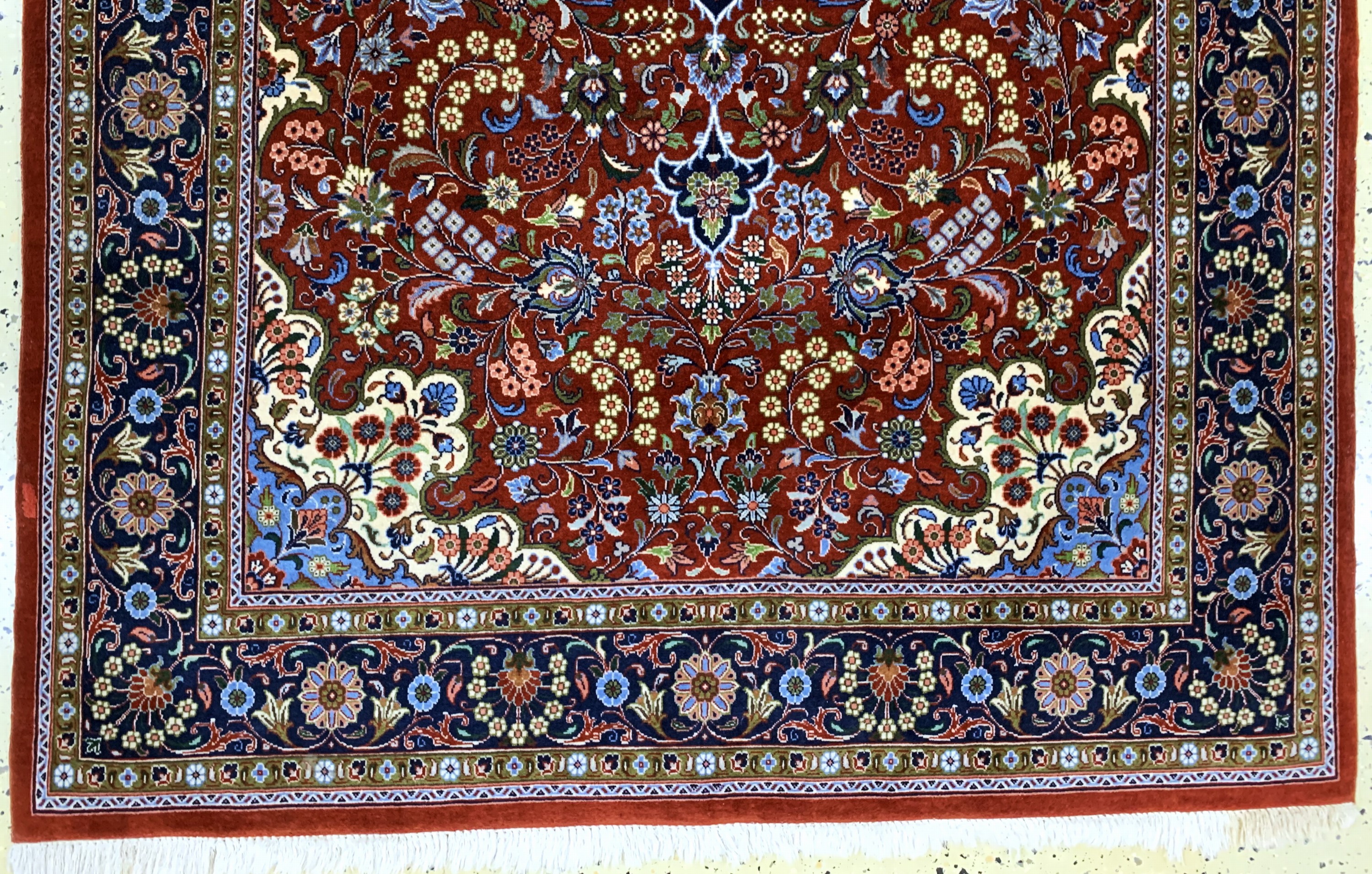 Detail c: Ghom Kork fein, Persien, ca. 30 Jahre, Korkwolle auf Baumwolle, ca. 225 x 140 cm, EHZ: 2, (minimal restauriert)