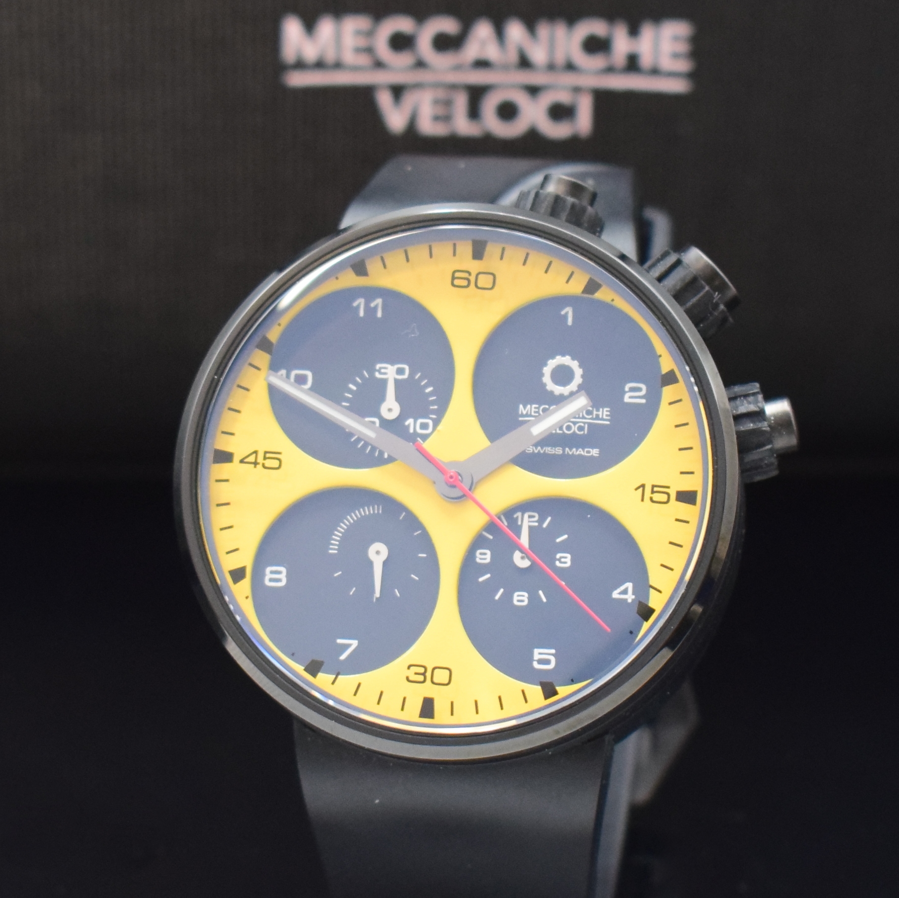 Detail a: MECCANICHE VELOCI auf 250 Stück limitierter Armbandchronograph, Automatik, Schweiz/Italien um 2010, geschw. Titangeh. inkl. orig. Kautschukband m. ...