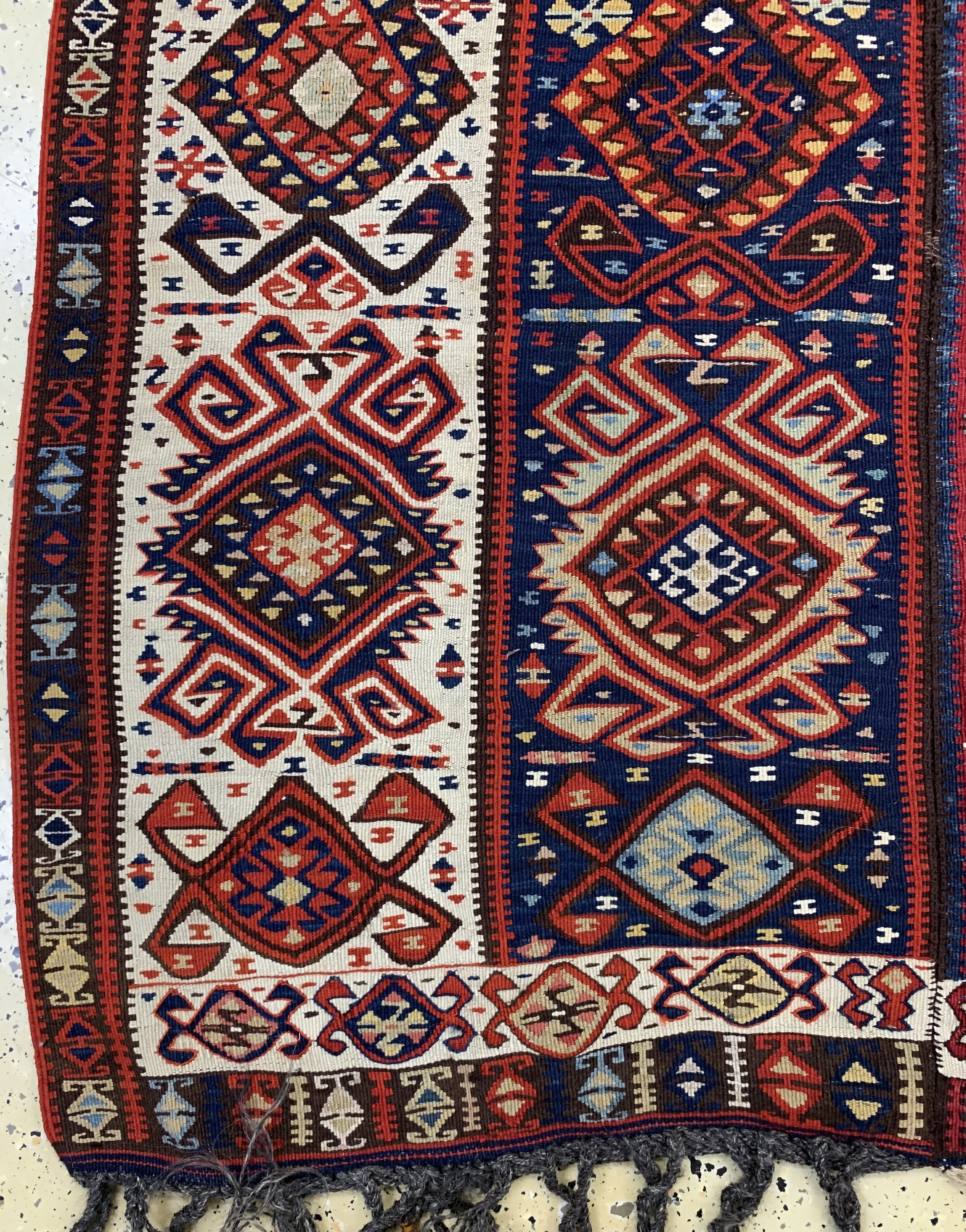 Detail b: Malatya Kelim(2 Bahnig), Türkei, um 1920/1930, Wolle auf Wolle, ca. 205 x 152 cm, EHZ: 2