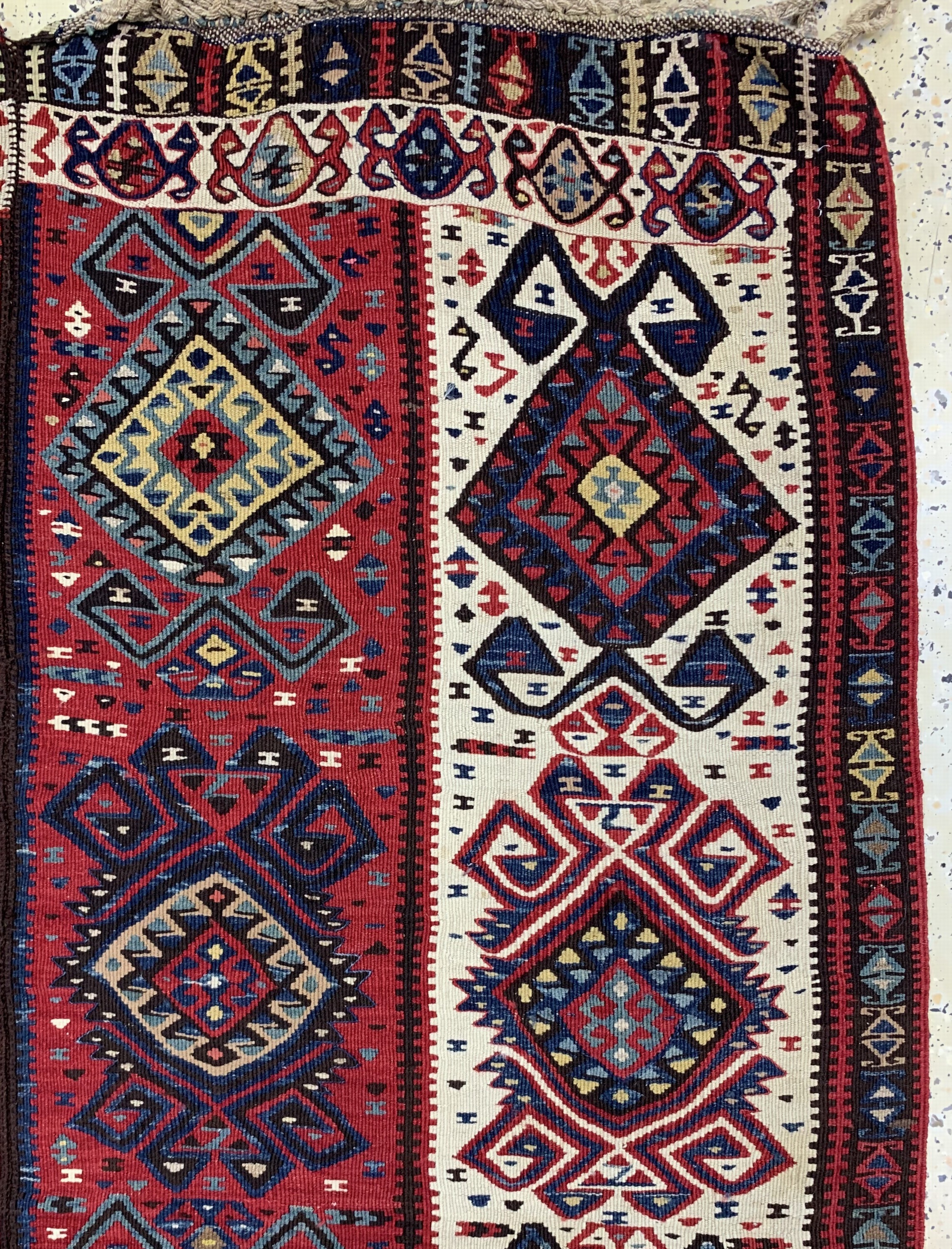 Detail d: Malatya Kelim(2 Bahnig), Türkei, um 1920/1930, Wolle auf Wolle, ca. 205 x 152 cm, EHZ: 2