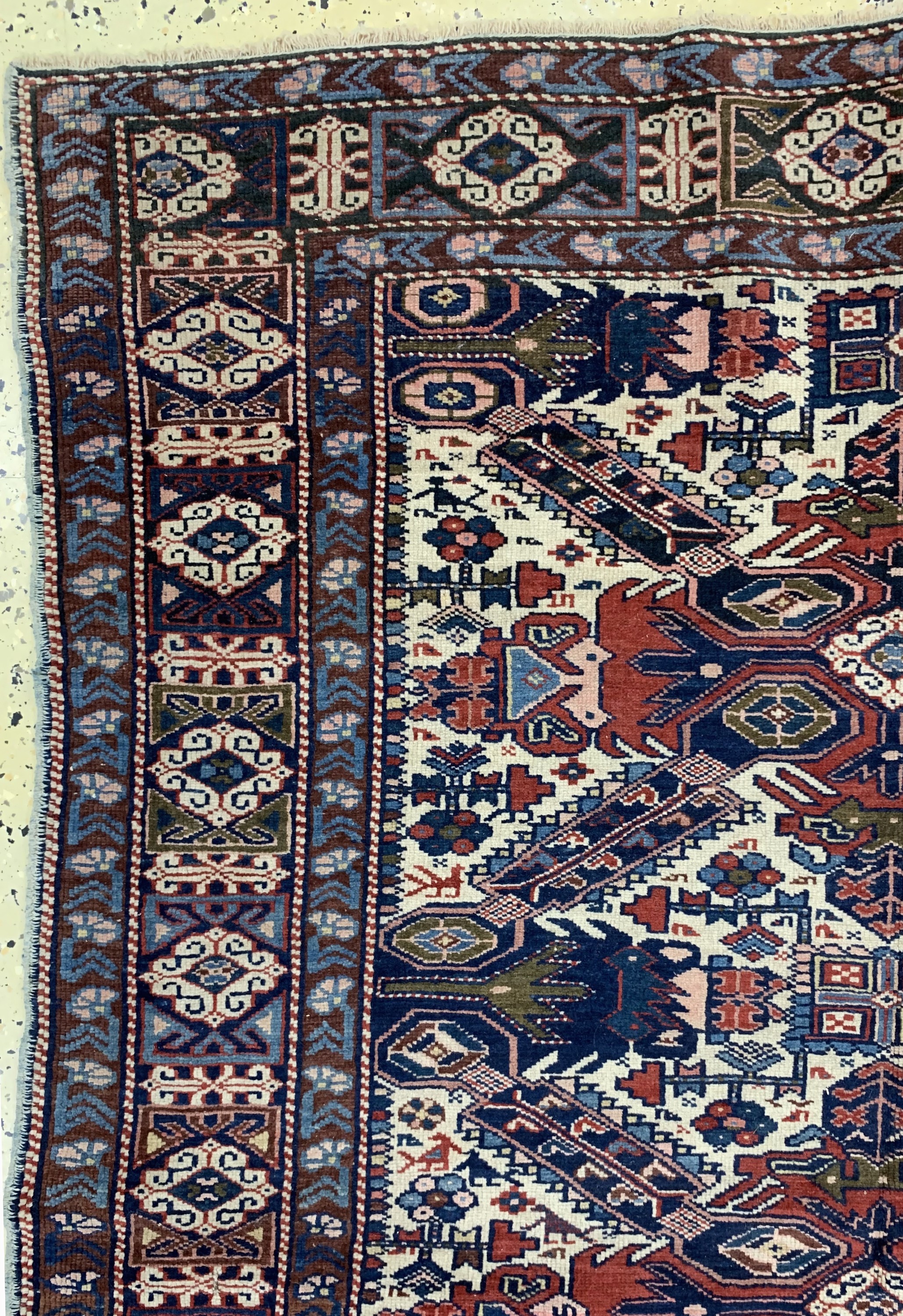 Detail c: Seychur alt, Kaukasus, um 1920/1930, Wolle auf Wolle, ca. 186 x 133 cm, EHZ: 2-3