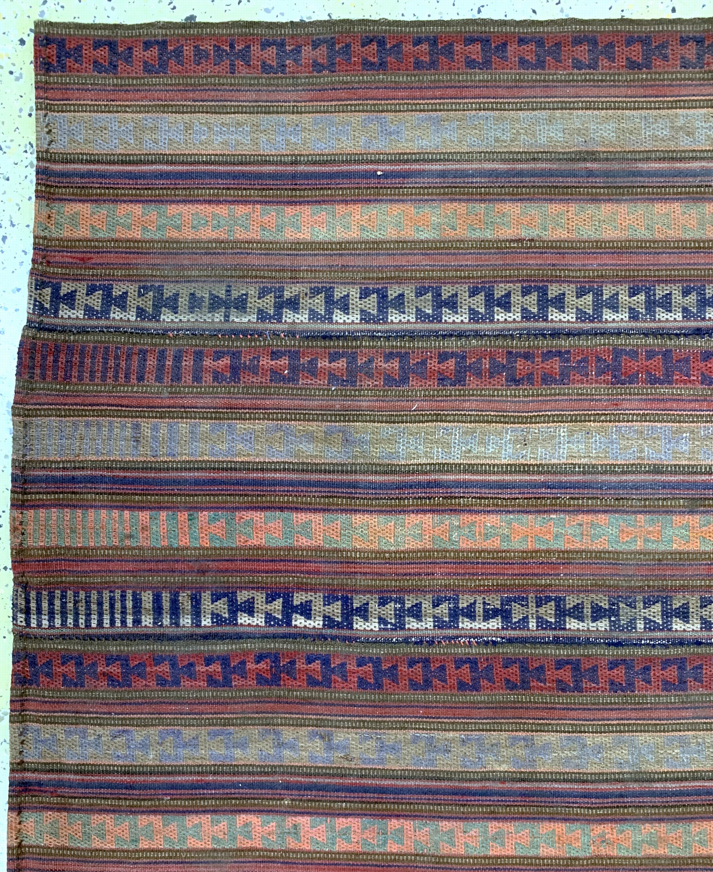 Detail c: Djajim alt, Persien, um 1920/1930, Wolle auf Wolle, ca. 220 x 180 cm, Reinigungsbedürftig, EHZ: 2