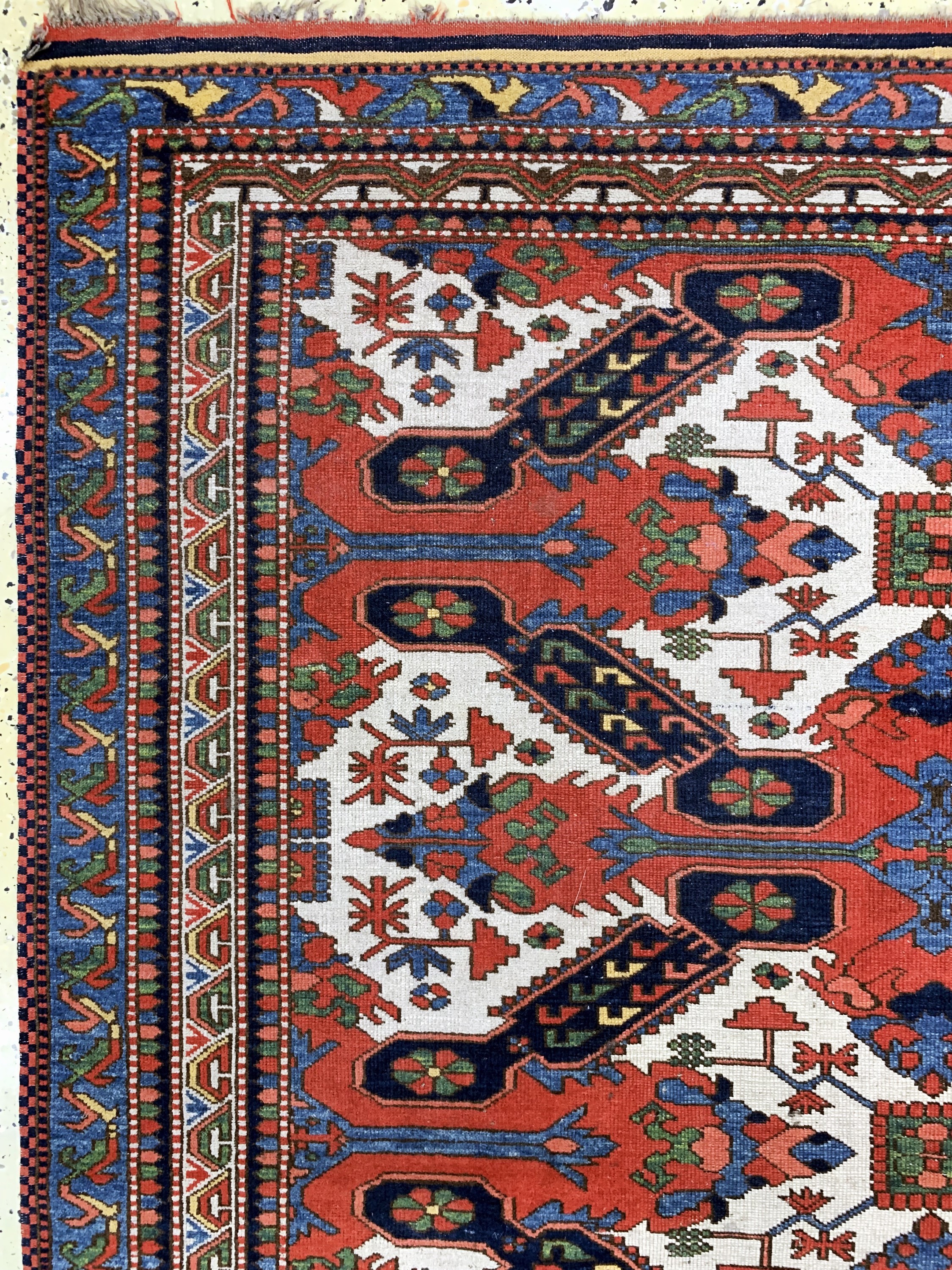 Detail c: Kazak stil"Seychur", Türkei, ca. 50 Jahre, Wolle auf Wolle, ca. 200 x 160 cm, EHZ: 2-3