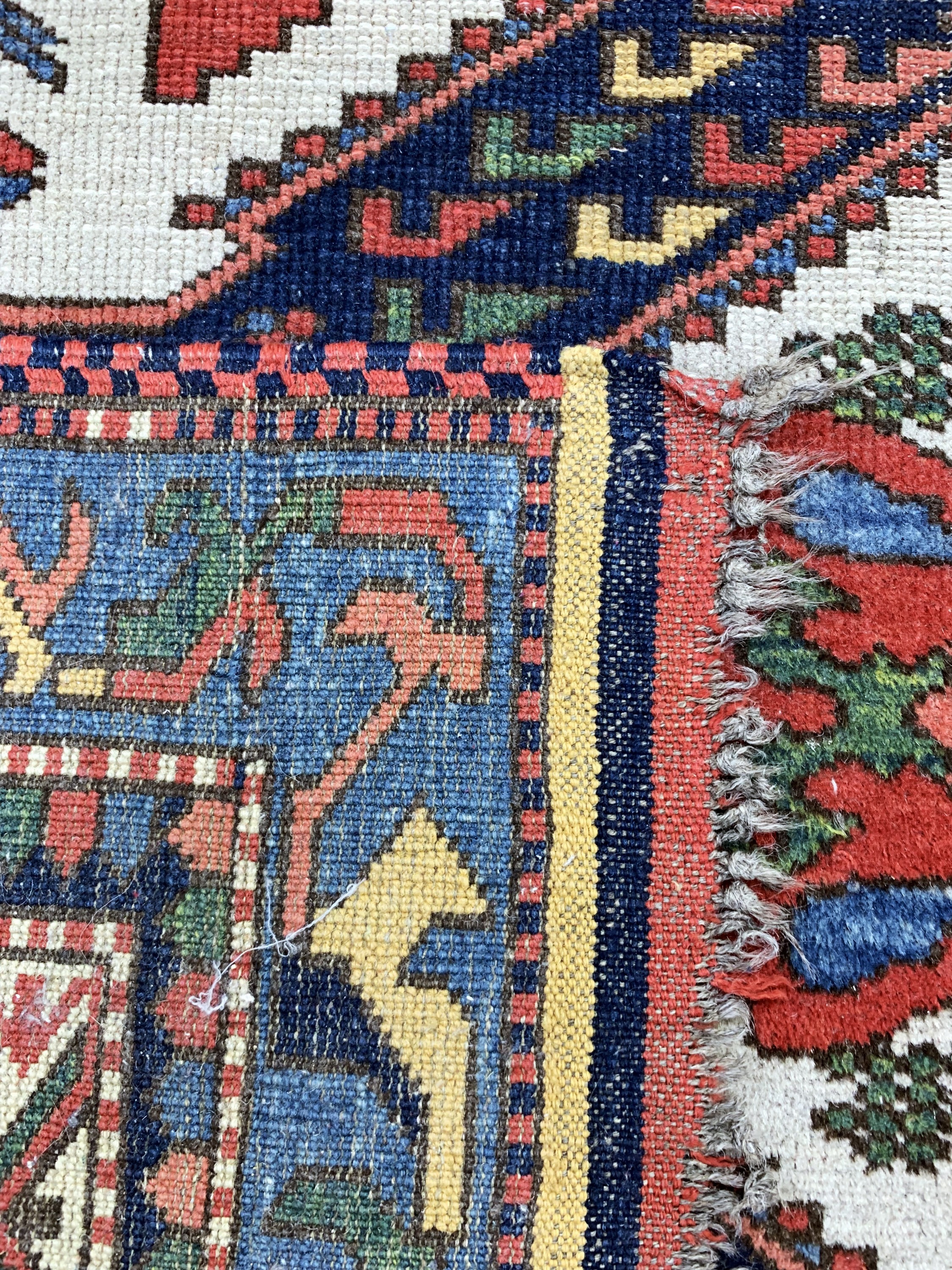 Detail f: Kazak stil"Seychur", Türkei, ca. 50 Jahre, Wolle auf Wolle, ca. 200 x 160 cm, EHZ: 2-3
