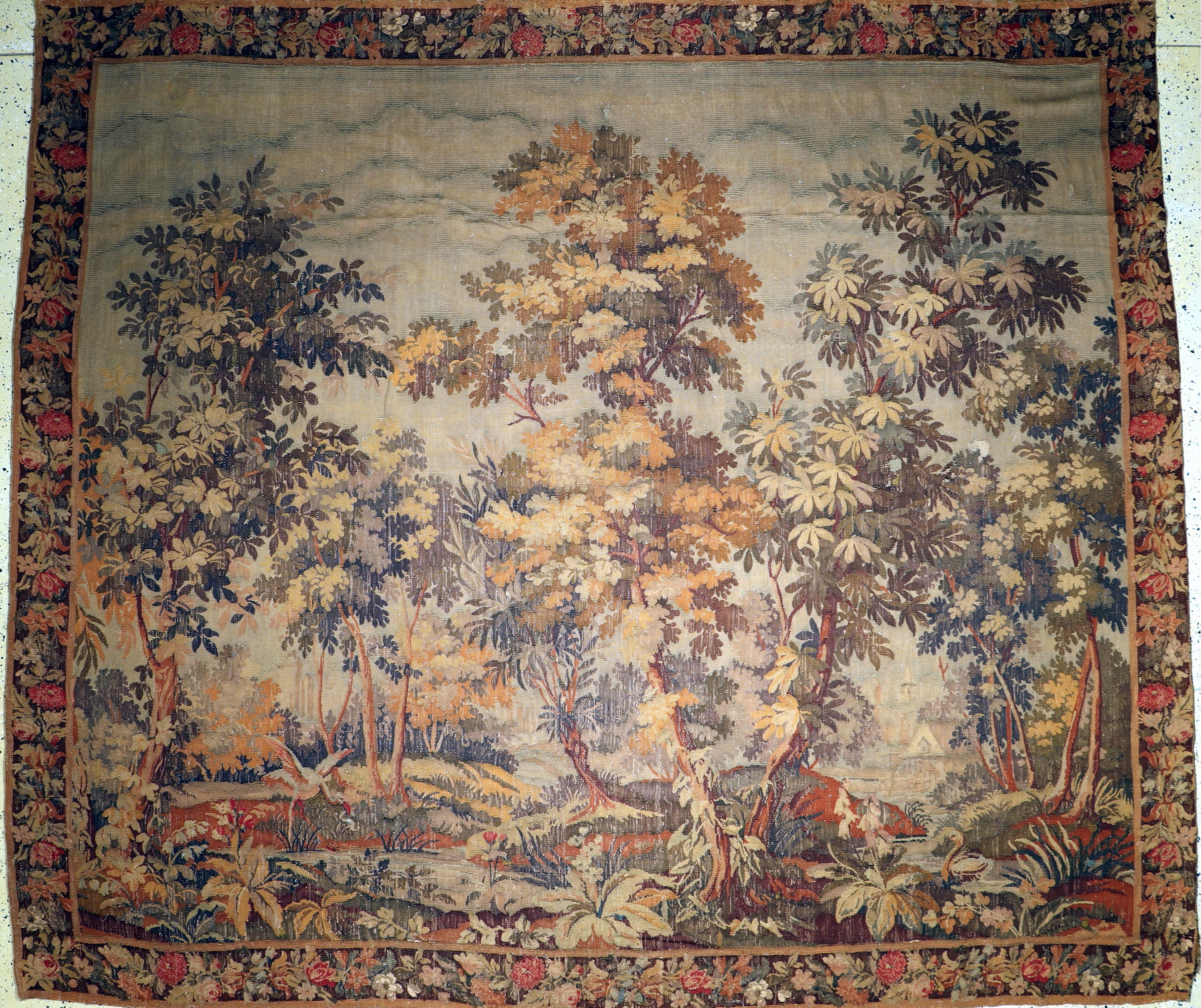 Tapisserie antik, Flandern, 19.Jhd, Wolle auf Baumwolle, ca. 350 x 305 cm, EHZ: 3