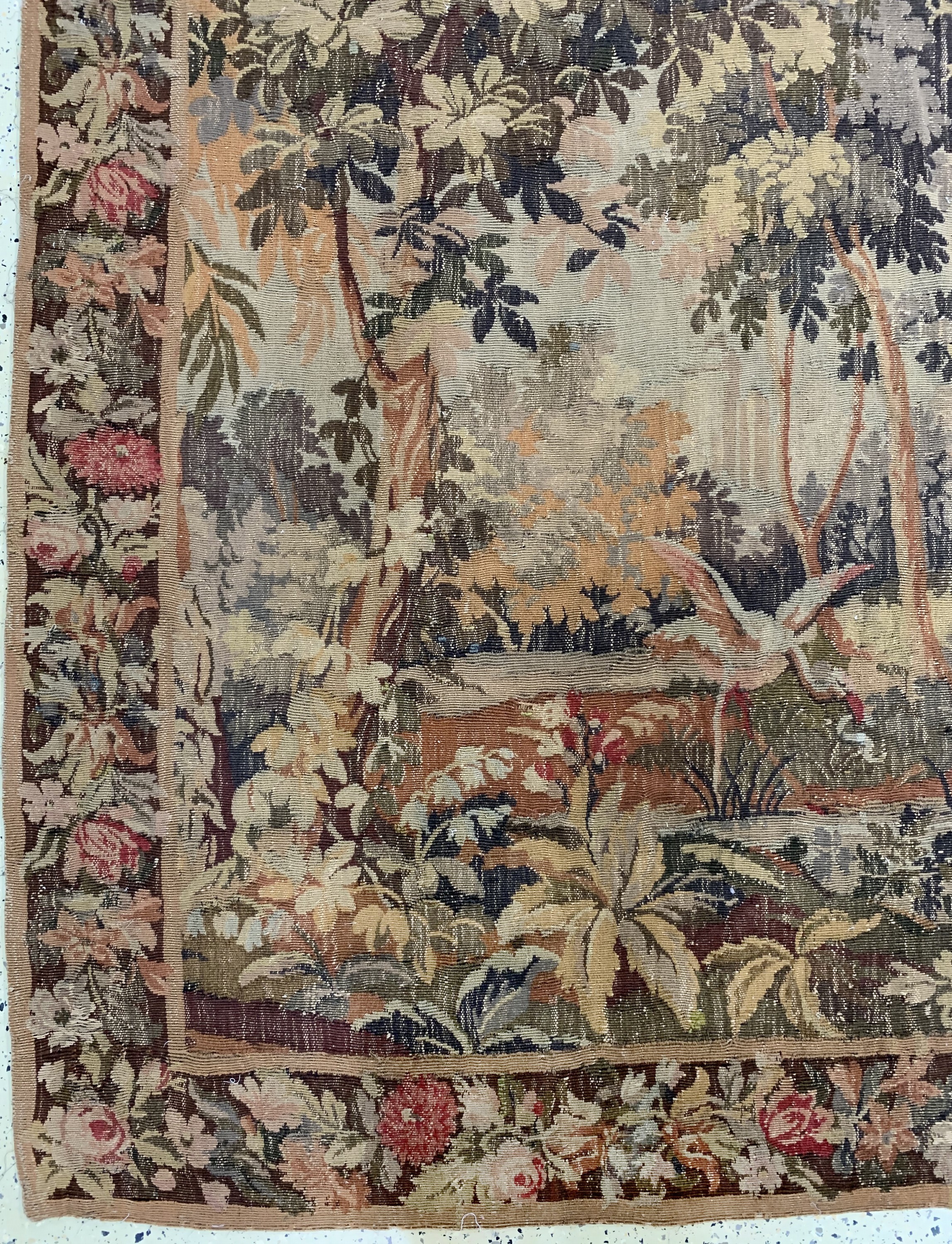 Detail a: Tapisserie antik, Flandern, 19.Jhd, Wolle auf Baumwolle, ca. 350 x 305 cm, EHZ: 3