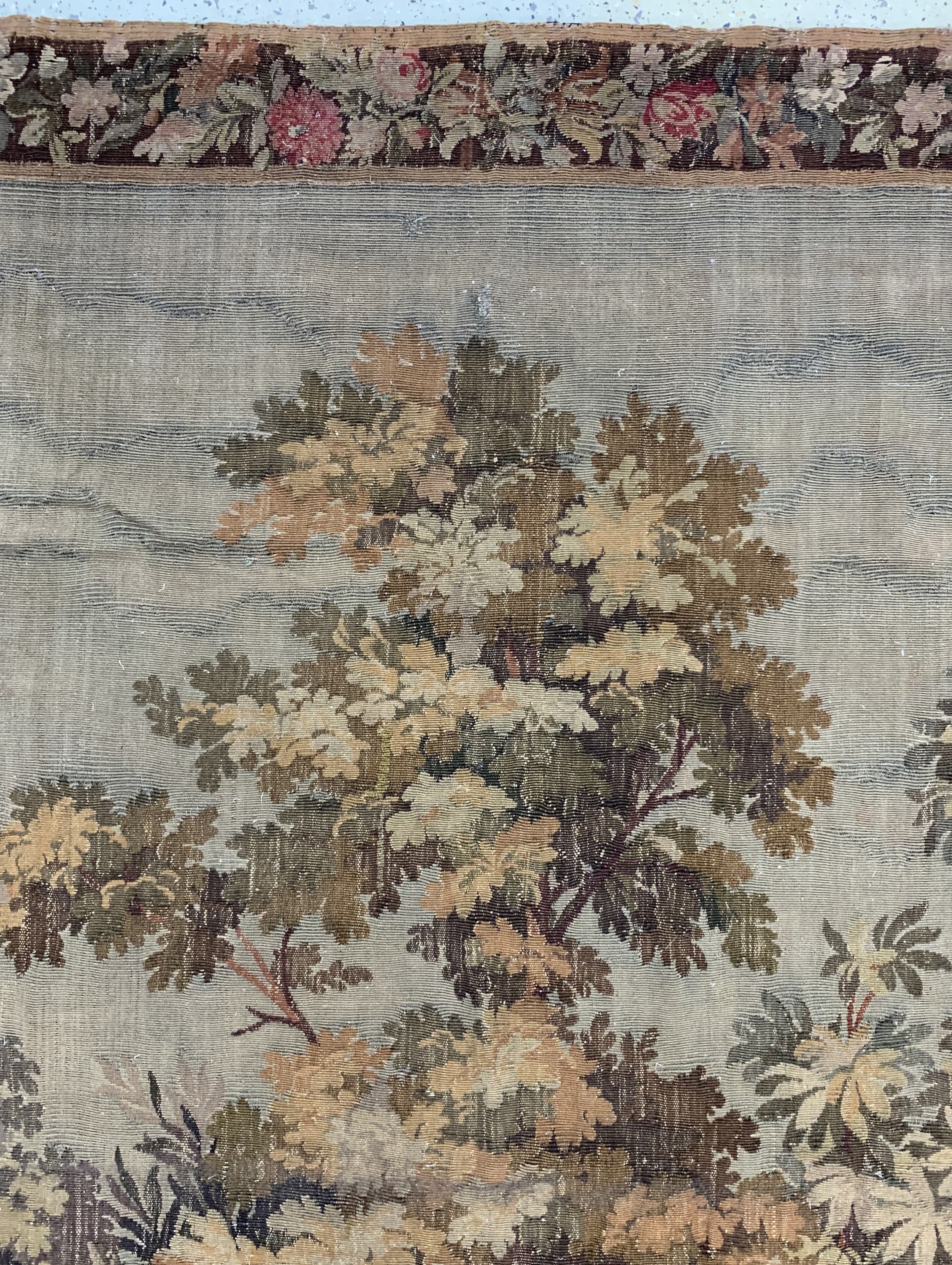 Detail d: Tapisserie antik, Flandern, 19.Jhd, Wolle auf Baumwolle, ca. 350 x 305 cm, EHZ: 3