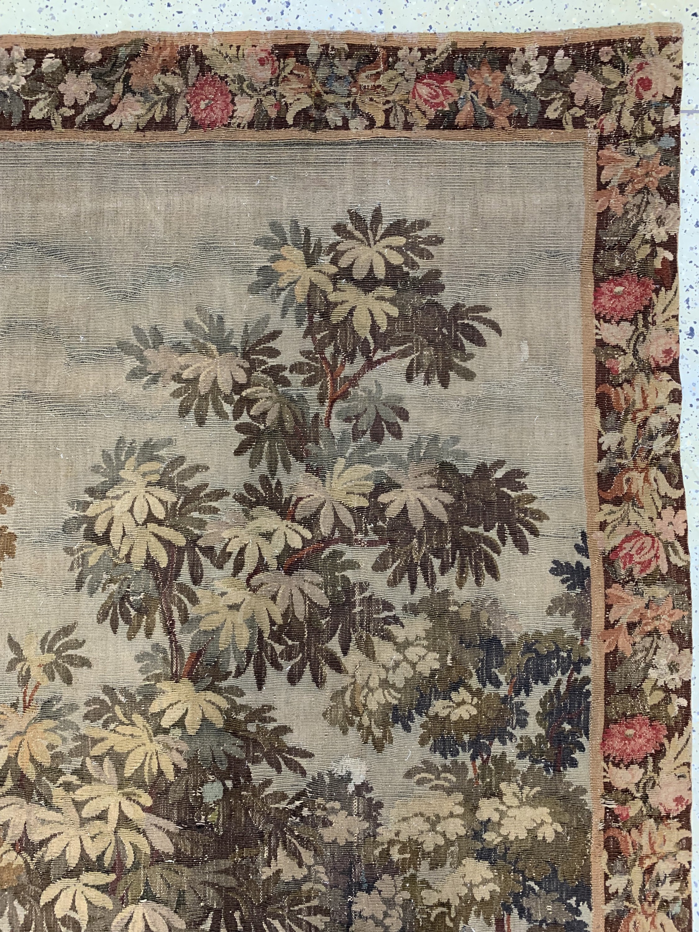 Detail f: Tapisserie antik, Flandern, 19.Jhd, Wolle auf Baumwolle, ca. 350 x 305 cm, EHZ: 3