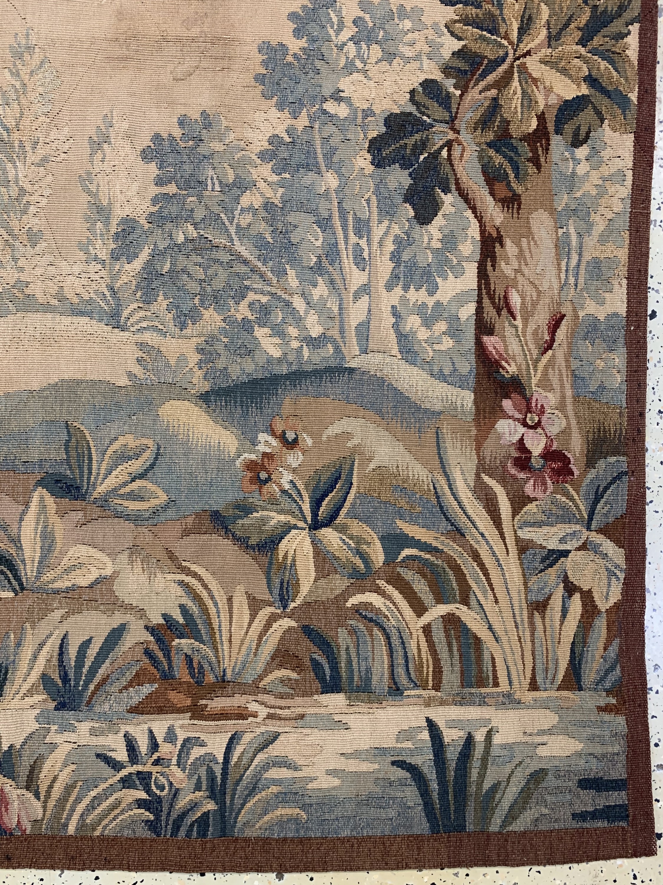 Detail a: Tapisserie antik, Flandern, um 1900, Wolle auf Baumwolle, ca. 180 x 152 cm, Reinigungsbedürftig, EHZ: 2