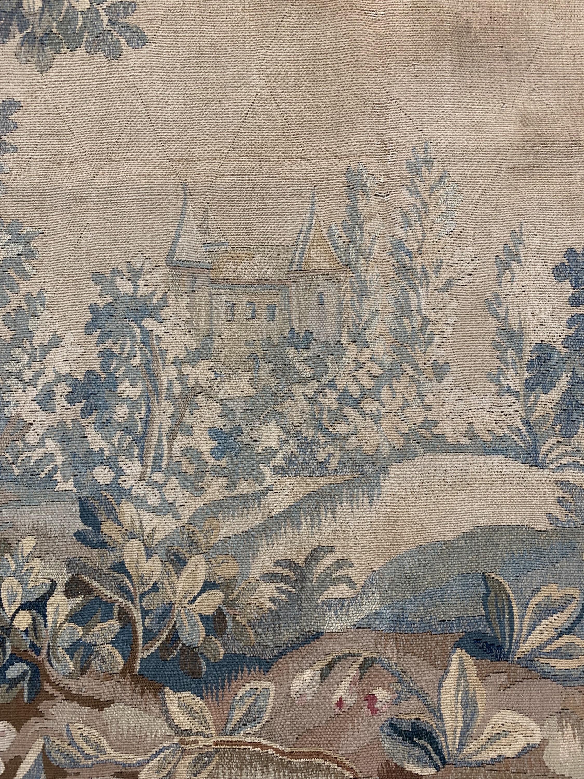 Detail c: Tapisserie antik, Flandern, um 1900, Wolle auf Baumwolle, ca. 180 x 152 cm, Reinigungsbedürftig, EHZ: 2