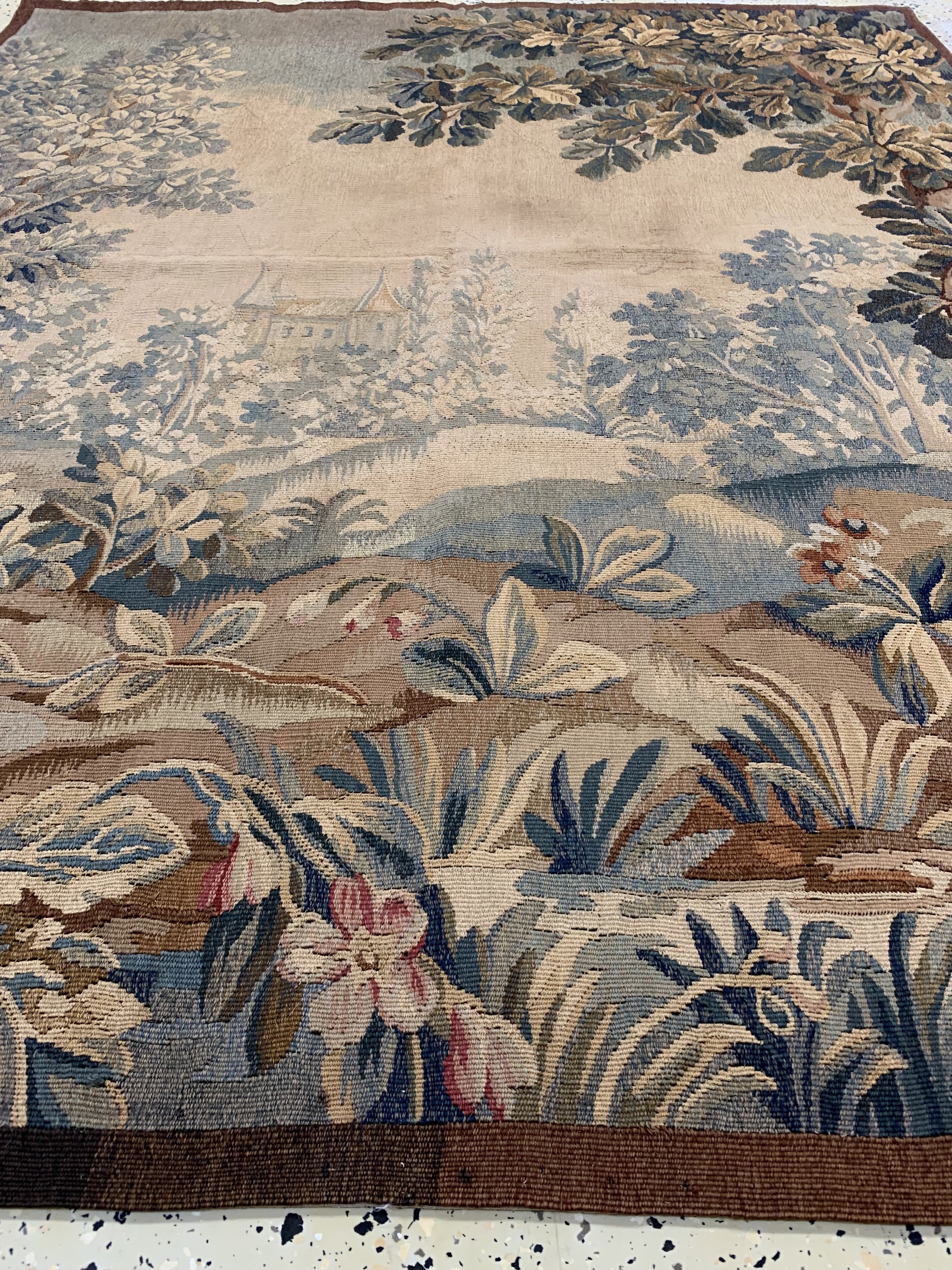 Detail f: Tapisserie antik, Flandern, um 1900, Wolle auf Baumwolle, ca. 180 x 152 cm, Reinigungsbedürftig, EHZ: 2
