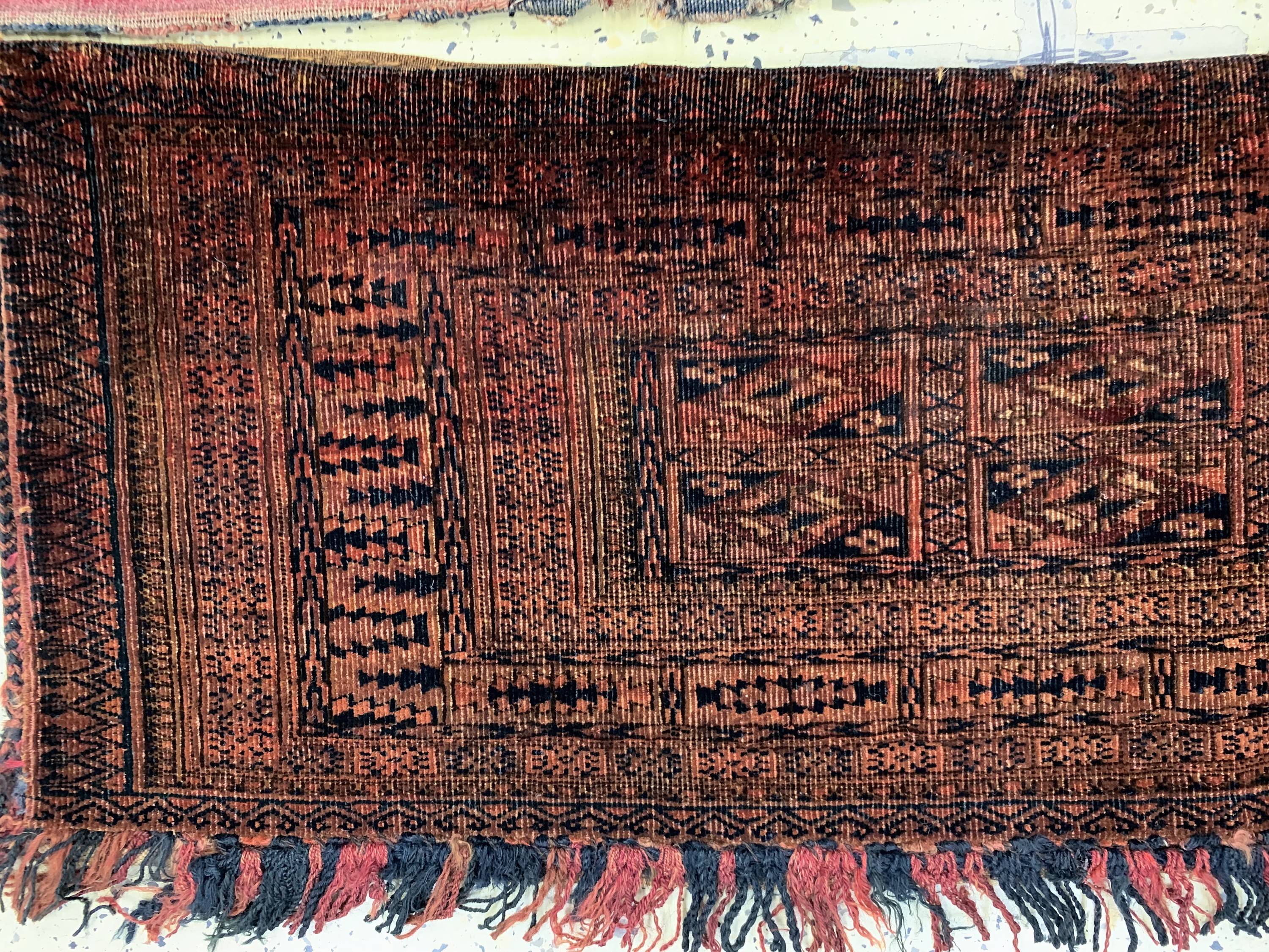 Detail a: 2 lot Torba, Turkmenistan, um 1920, Wolle auf Wolle, ca. 123 x 40 cm, EHZ: 3