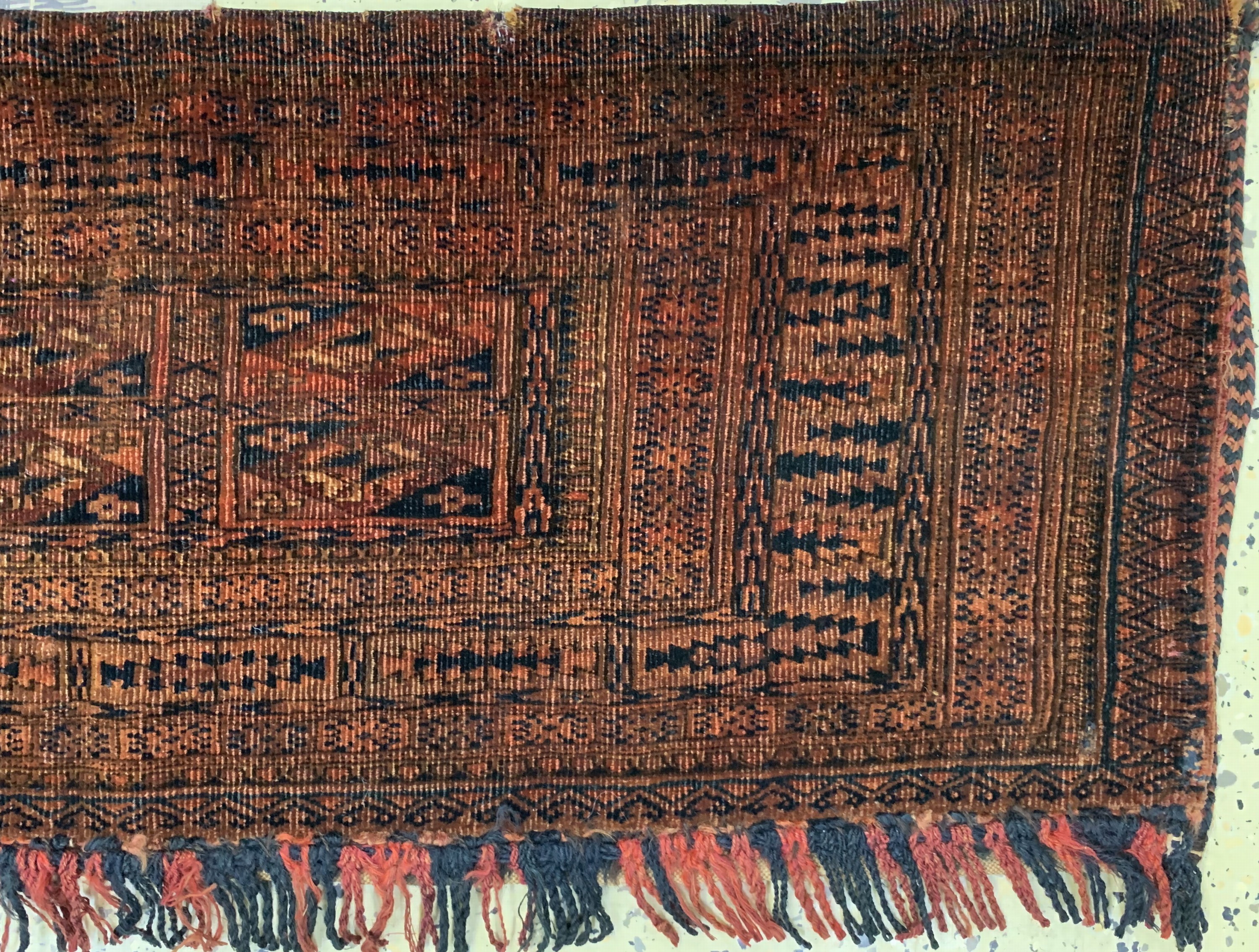 Detail b: 2 lot Torba, Turkmenistan, um 1920, Wolle auf Wolle, ca. 123 x 40 cm, EHZ: 3