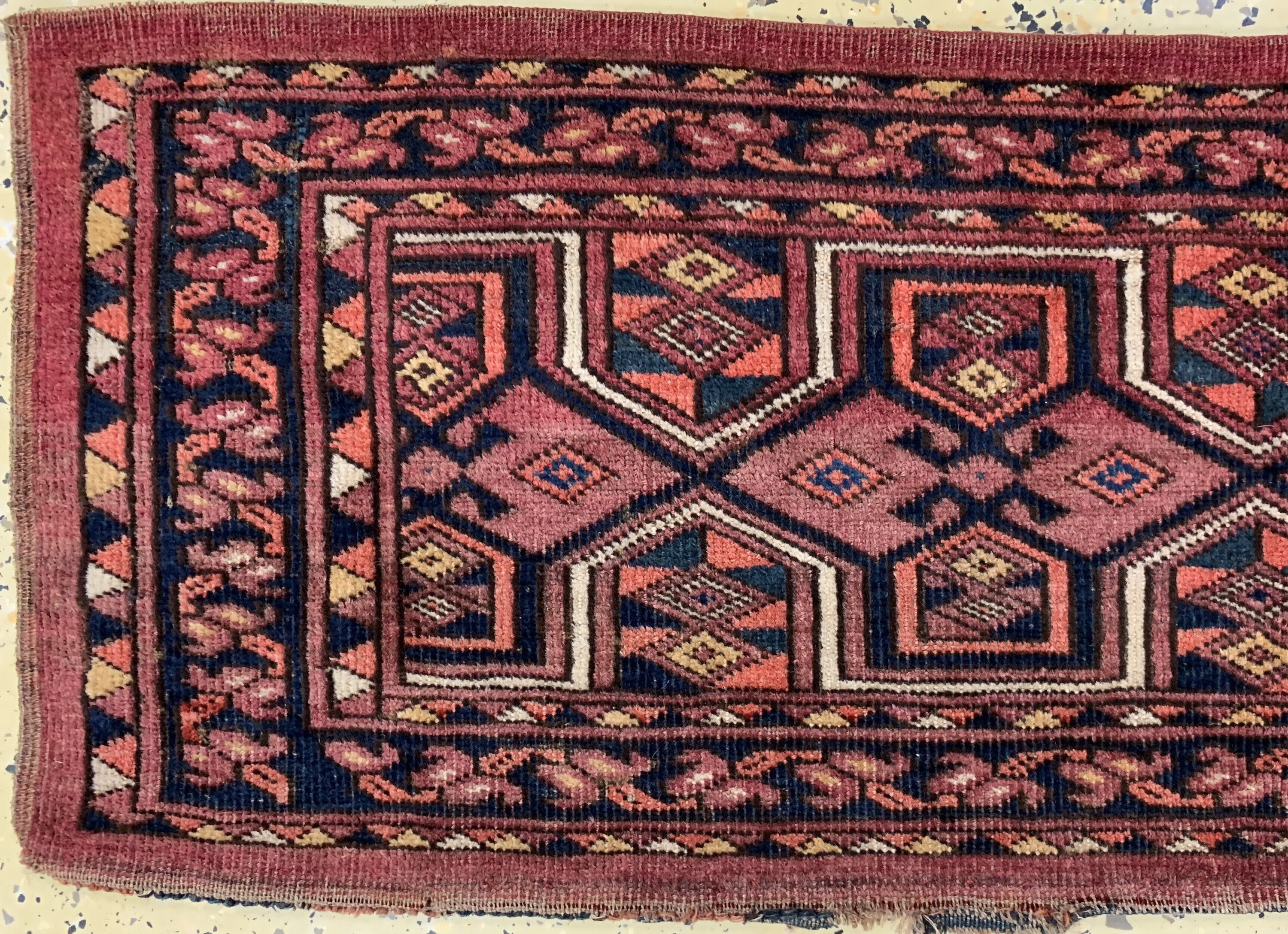 Detail d: 2 lot Torba, Turkmenistan, um 1920, Wolle auf Wolle, ca. 123 x 40 cm, EHZ: 3