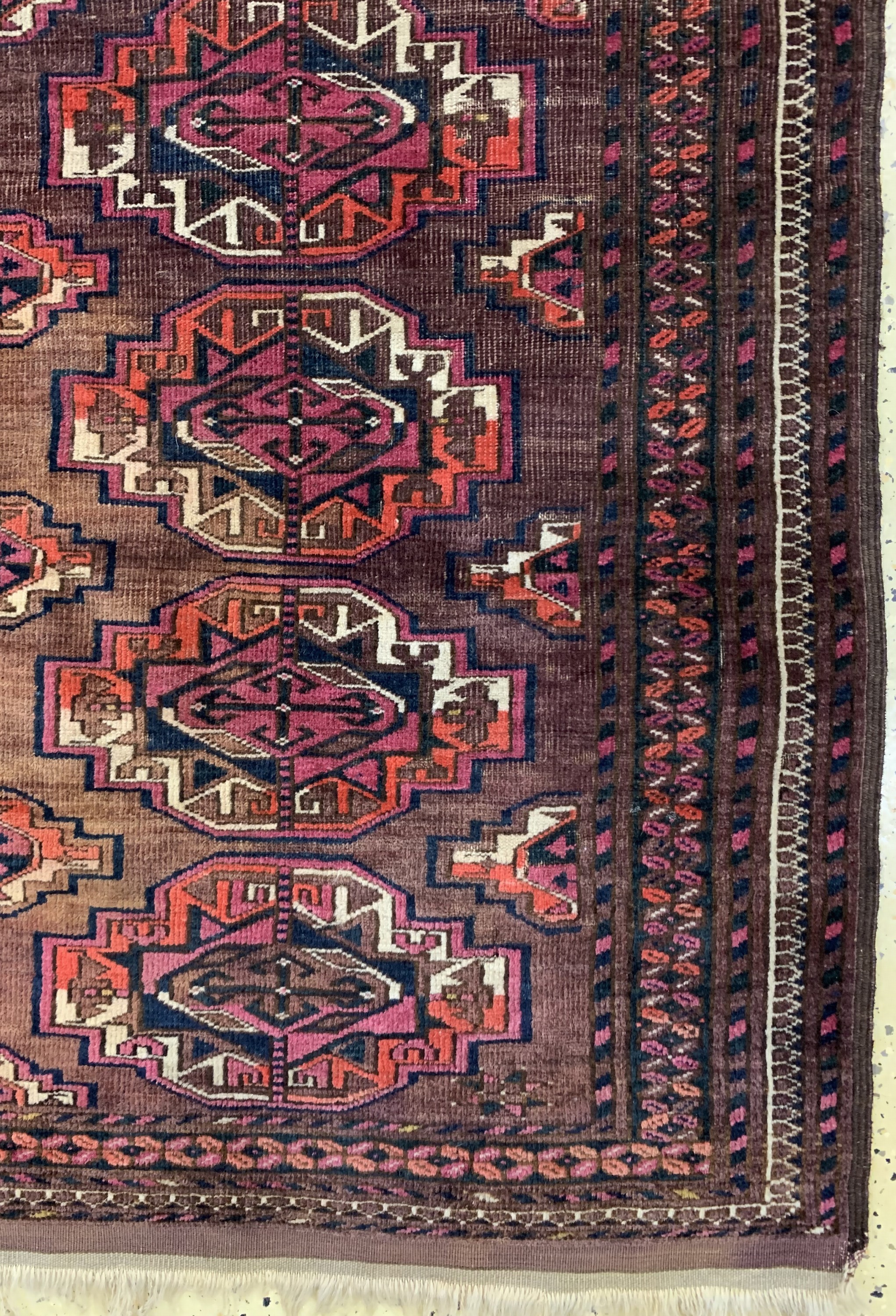 Detail a: Buchara antik, Turkmenistan, um 1900, Wolleauf Wolle, ca. 212 x 115 cm, EHZ: 3