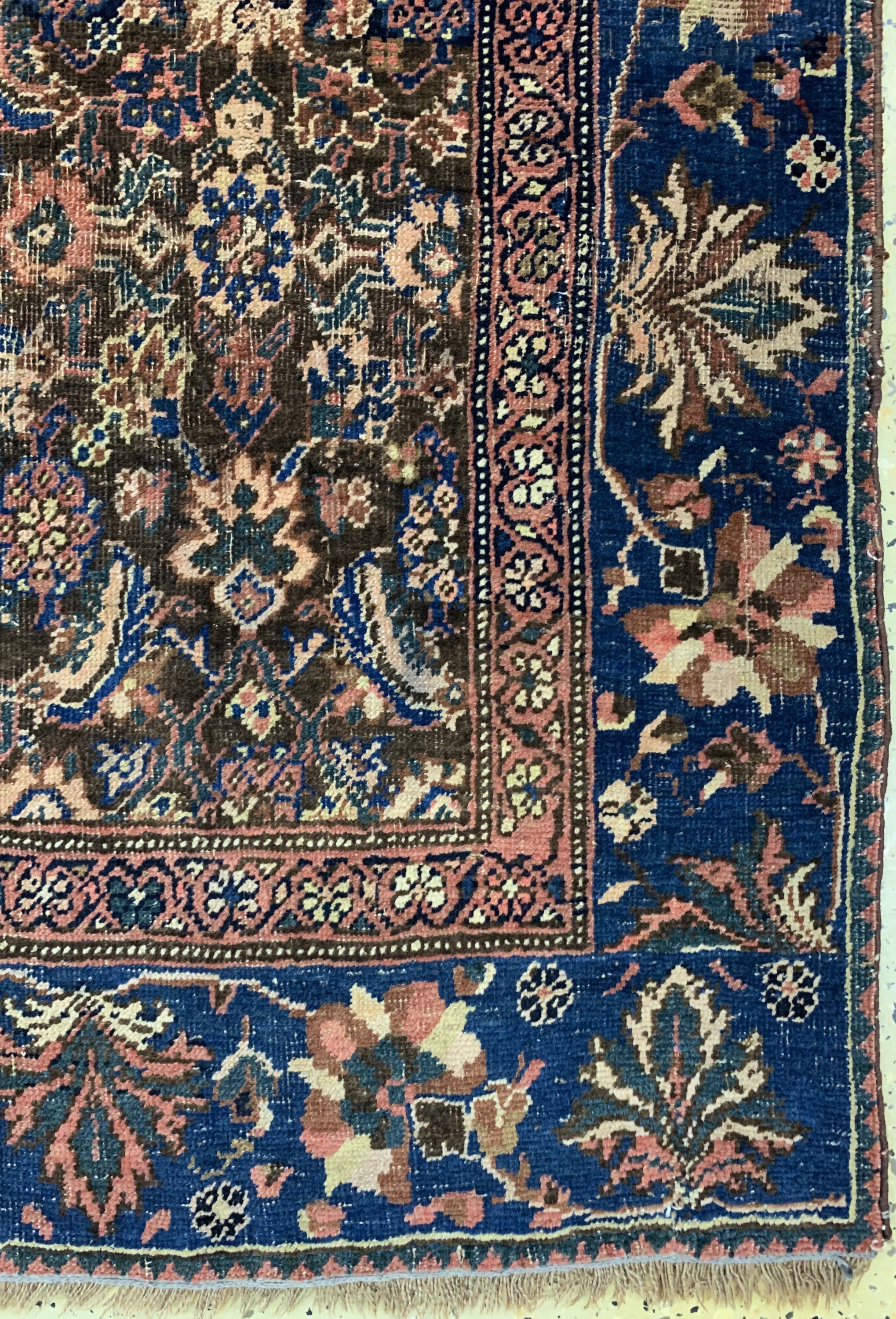 Detail a: Antiker Bidjar, Persien, Mitte 19.Jhd, Wolle auf Wolle, ca. 150 x 106 cm, EHZ: 4