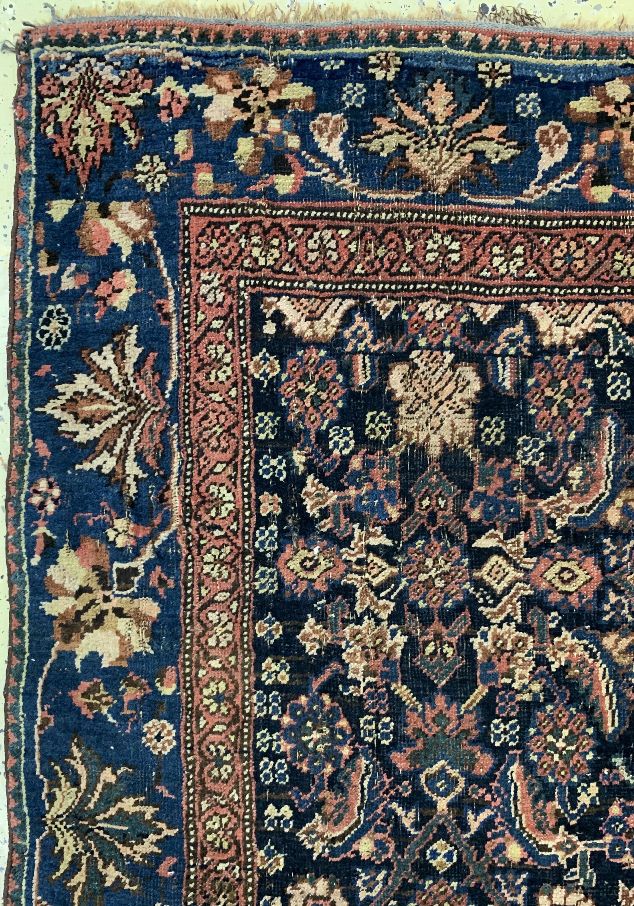 Detail c: Antiker Bidjar, Persien, Mitte 19.Jhd, Wolle auf Wolle, ca. 150 x 106 cm, EHZ: 4
