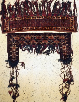 Image 2 lot wall hanging (Kapunuk), Turkmenistan, around 1910/20, wool on wool, approx. 120 x ...