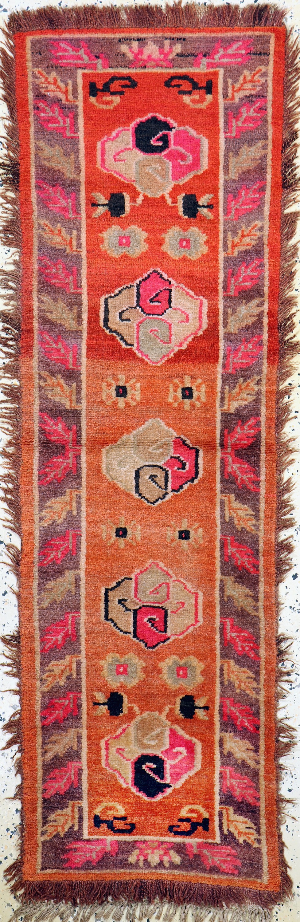 Antiker Tibet, um 1910/1920, Wolle auf Baumwolle, ca. 166 x 50 cm, EHZ: 2