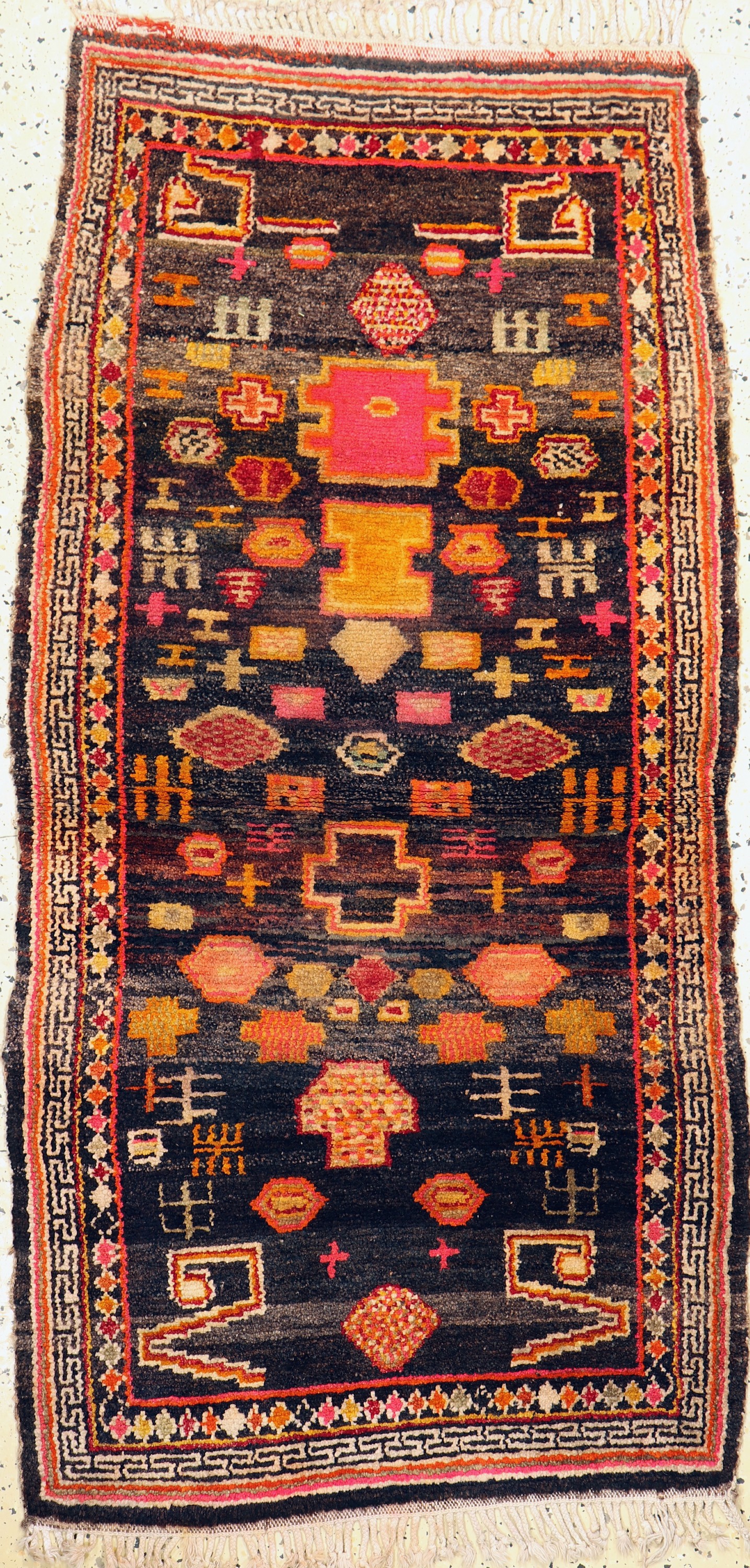 Antiker Tibet, um 1910/1920, Wolle auf Baumwolle, ca. 153 x 77 cm, EHZ: 2