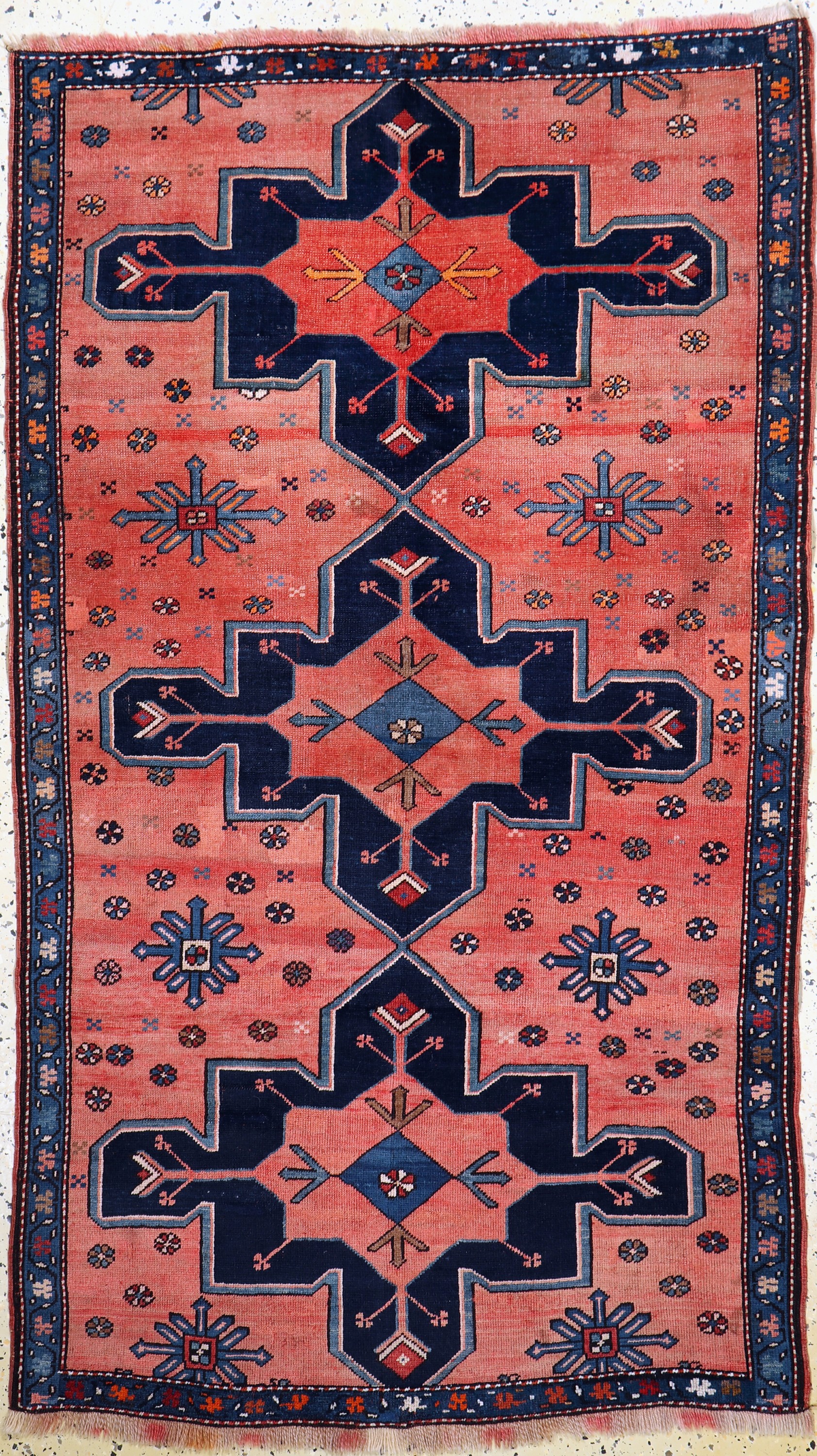 Kazak antik, Kaukasus, um 1900, Wolle auf Wolle, ca. 188 x 112 cm, EHZ: 3, restauriert