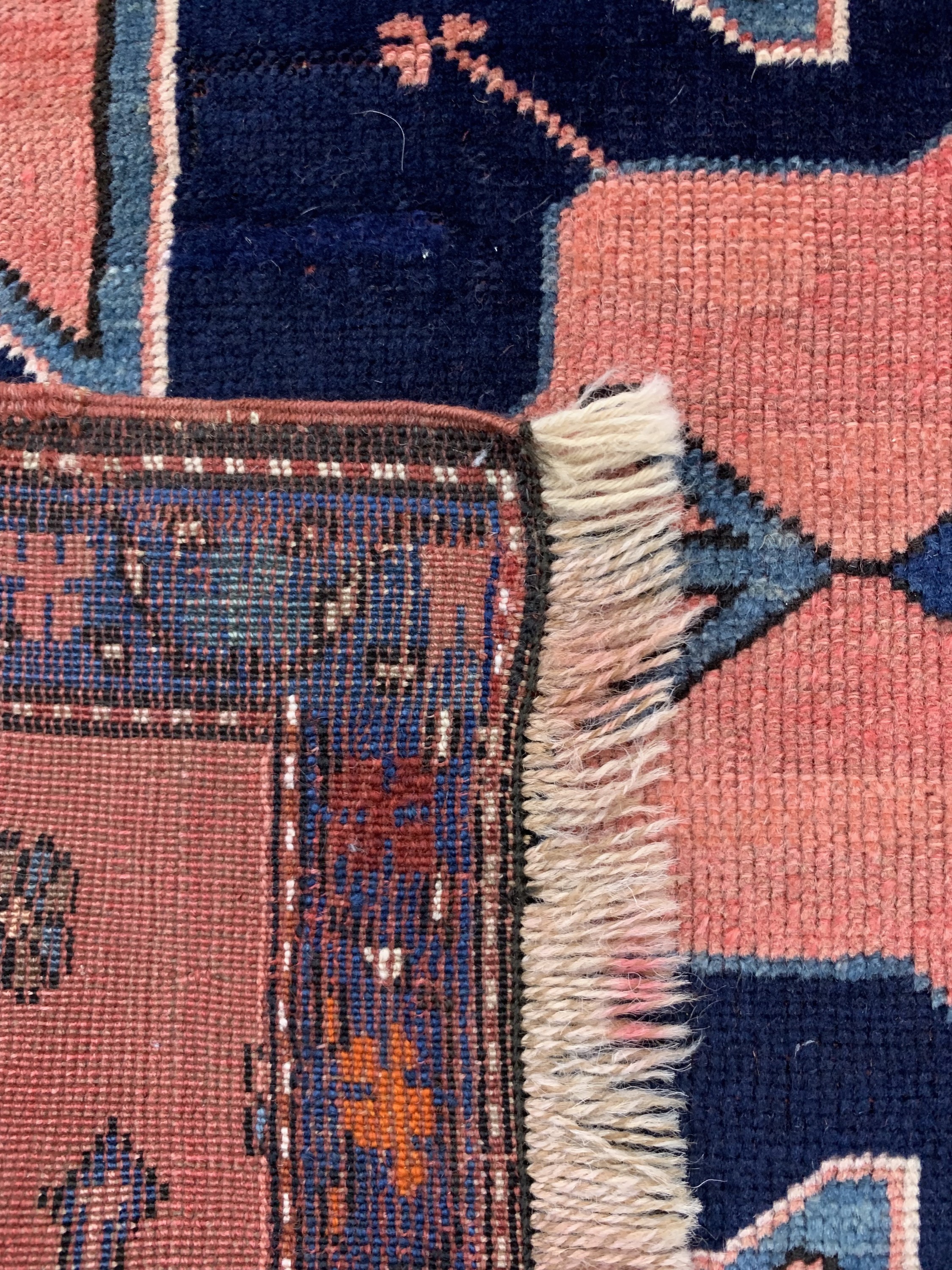 Detail d: Kazak antik, Kaukasus, um 1900, Wolle auf Wolle, ca. 188 x 112 cm, EHZ: 3, restauriert