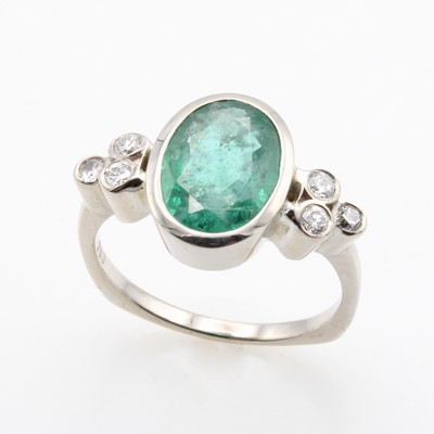 Image 26796506 - Ring mit Smaragd und Brillanten