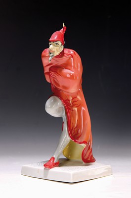 Image Porcelain figure, Ens Volkstedt, around 1920- 30, depiction of Mephistopheles, colorfully ...