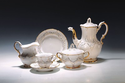 Image Coffee service for 12 people, Meissen, around 1900, 2nd choice, B-shape, designed ...