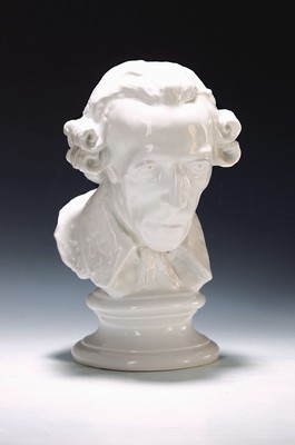 Image Large bust of Frederick II of Prussia, Meissen, designed by Wolfgang Kronsbein, 20th ...