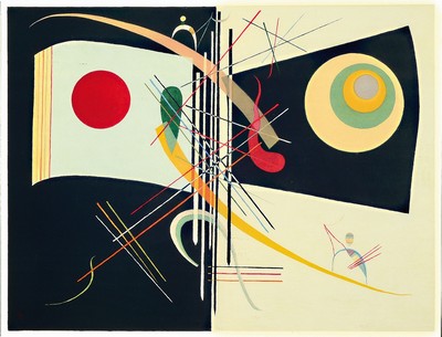 Image Wassily Kandinsky, 1866-1944, 2 color lithographs from DLM, double sheets with smoothed ...