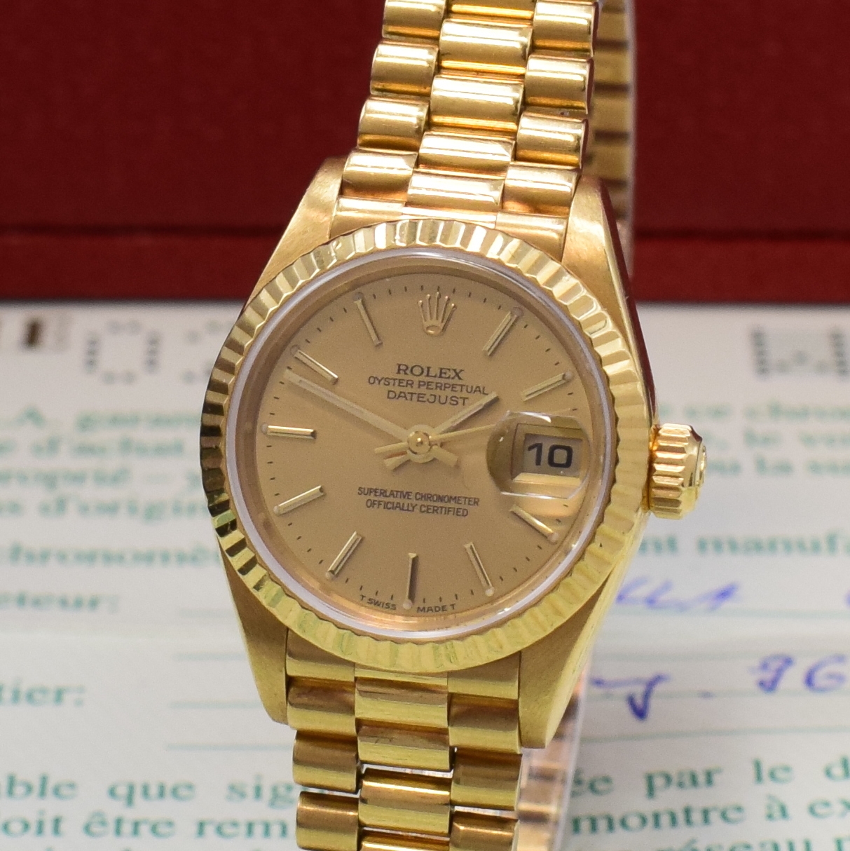 Detail a: ROLEX Damenarmbanduhr Oyster Perpetual Datejust Referenz 69178, Automatik, W-Serie, Chronometer der Superlative in GG 750/000 inkl. Präsidentband m. ...