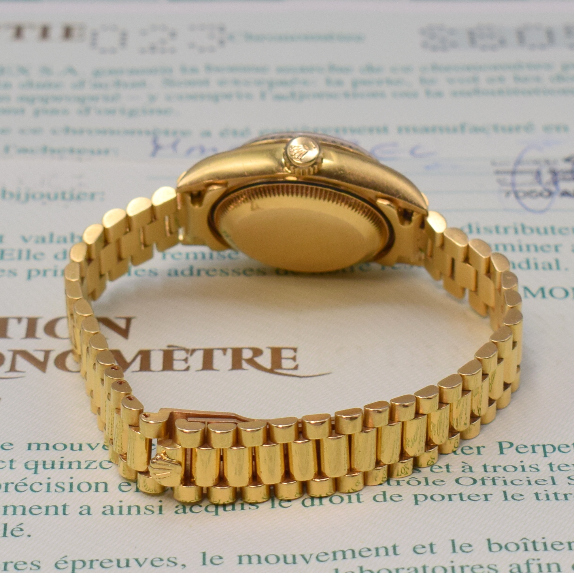 Detail b: ROLEX Damenarmbanduhr Oyster Perpetual Datejust Referenz 69178, Automatik, S-Serie, Chronometer der Superlative in GG 750/000 inkl. Präsidentband m. ...